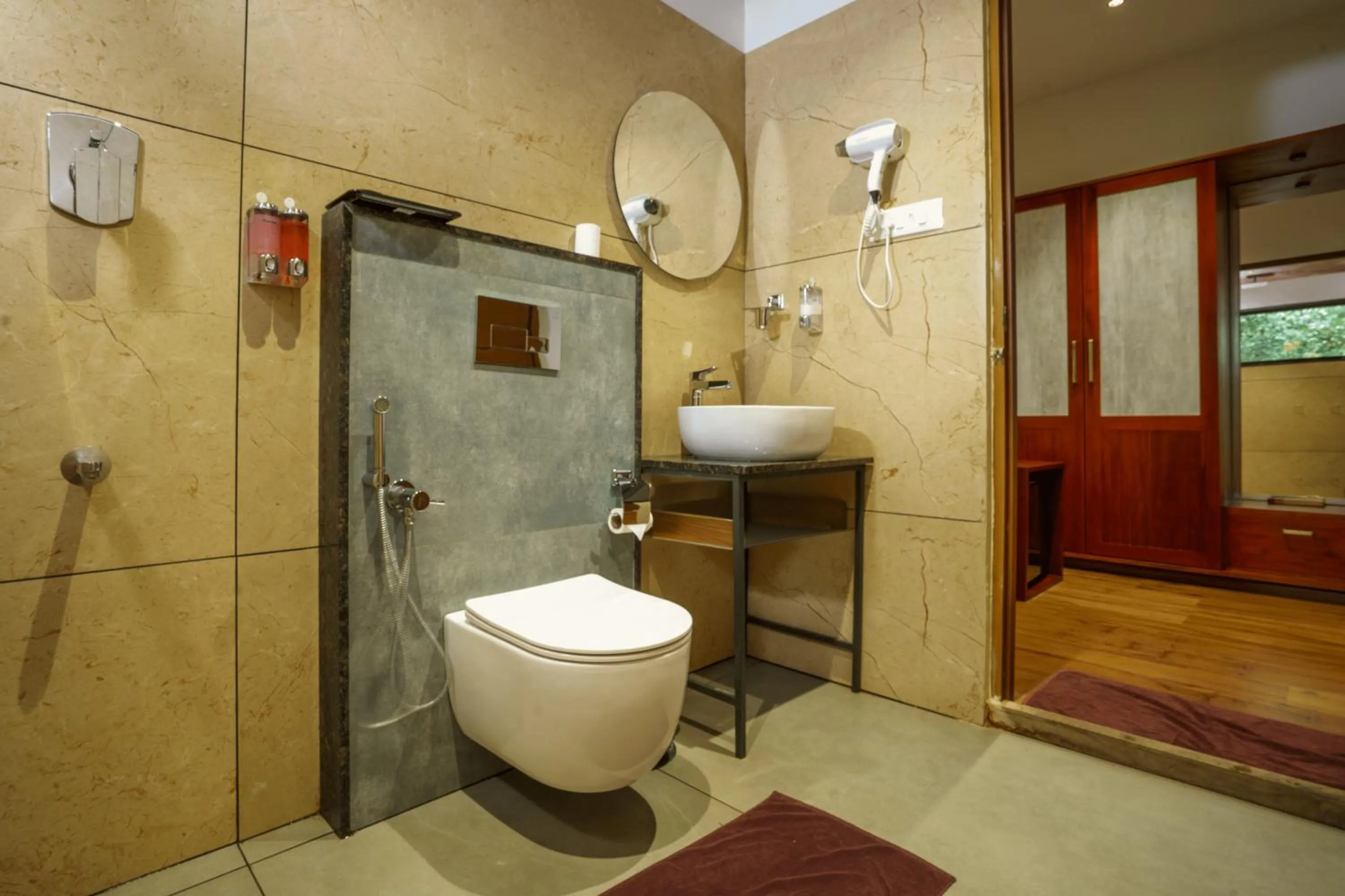 Toilet in Crystal Kuruva Nature Resort & Spa