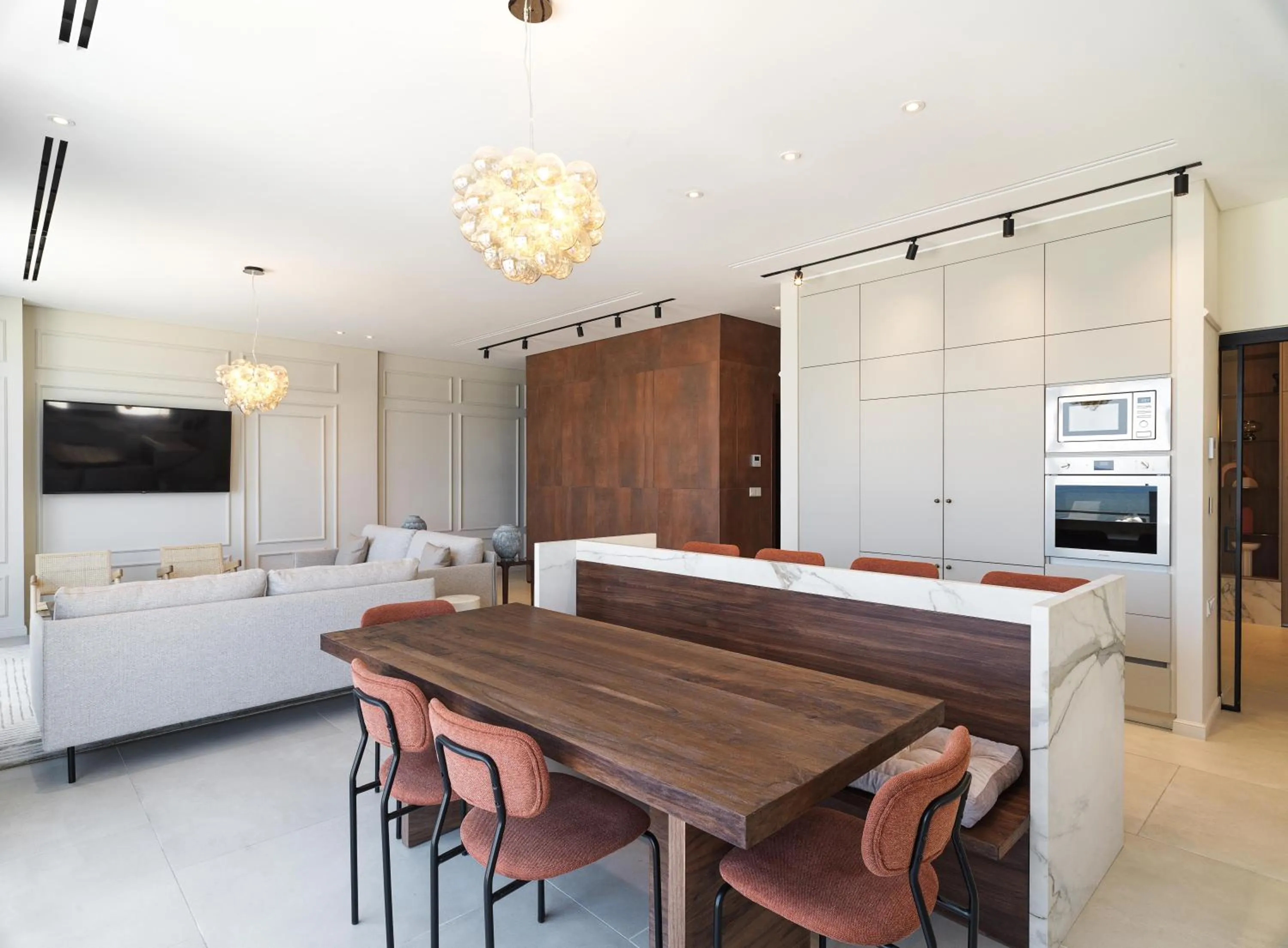 Living room in LIV Mackenzie Beach Suites Larnaca ADULTS ONLY