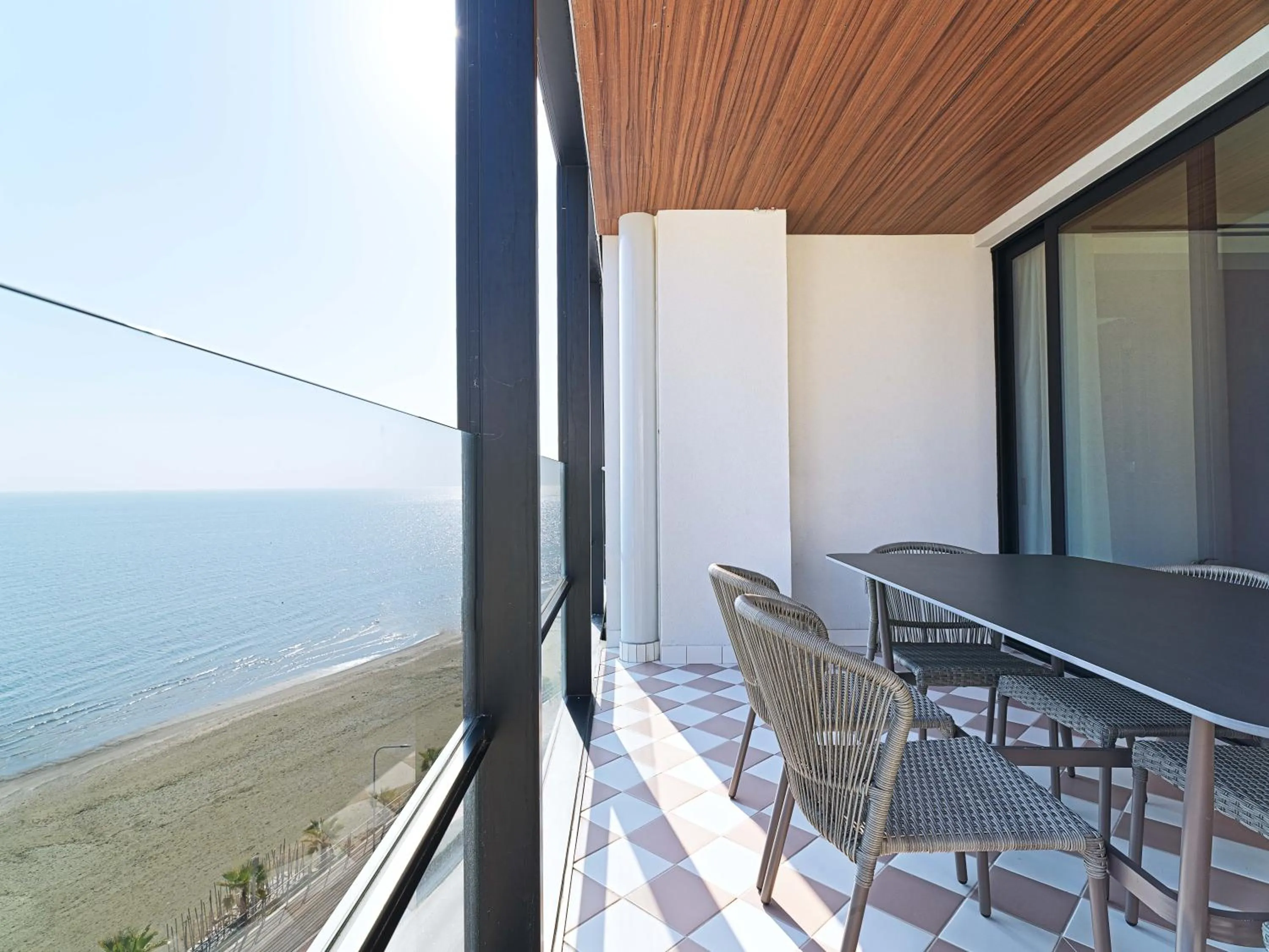 Patio in LIV Mackenzie Beach Suites Larnaca ADULTS ONLY