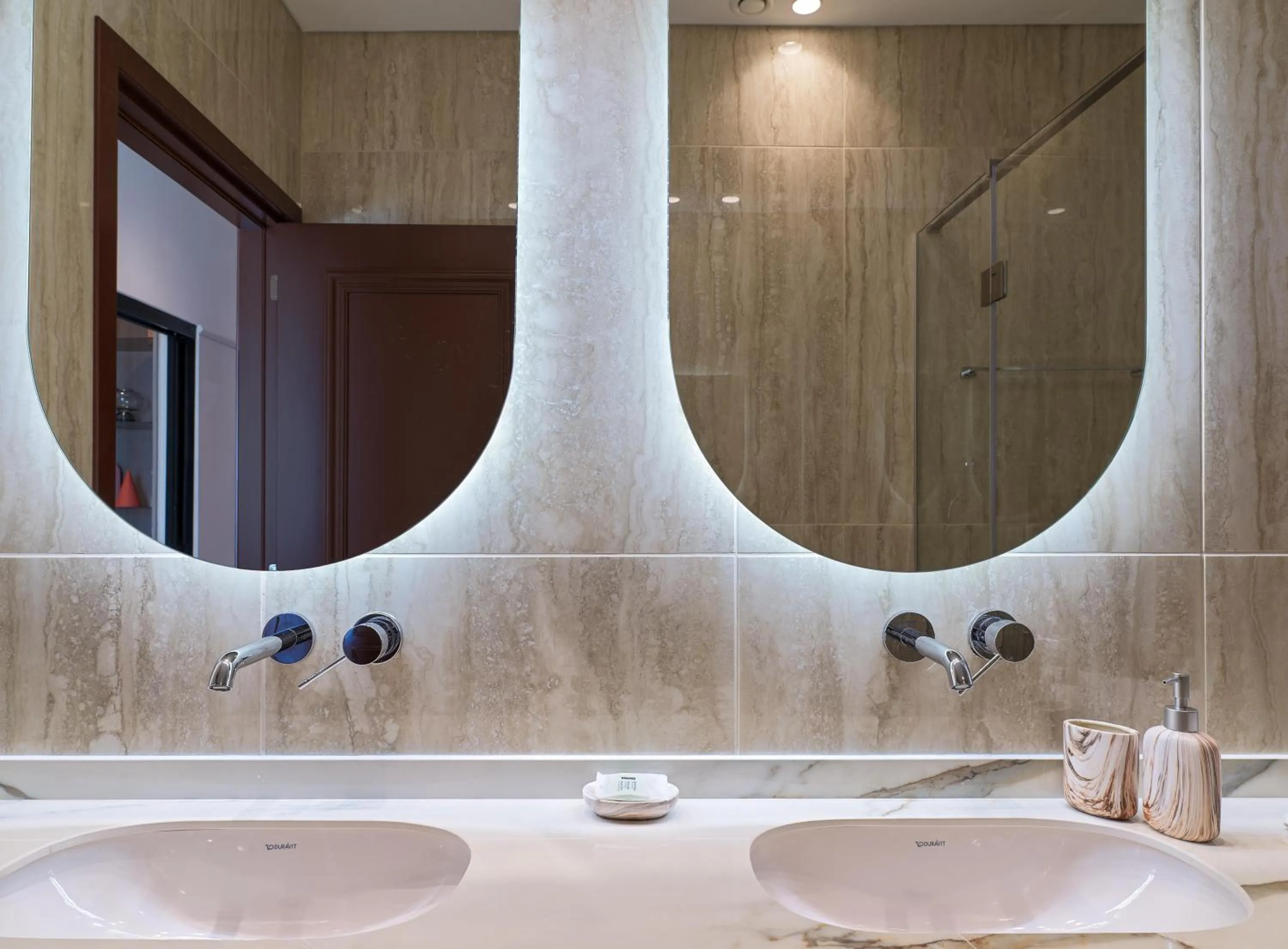 Bathroom in LIV Mackenzie Beach Suites Larnaca ADULTS ONLY