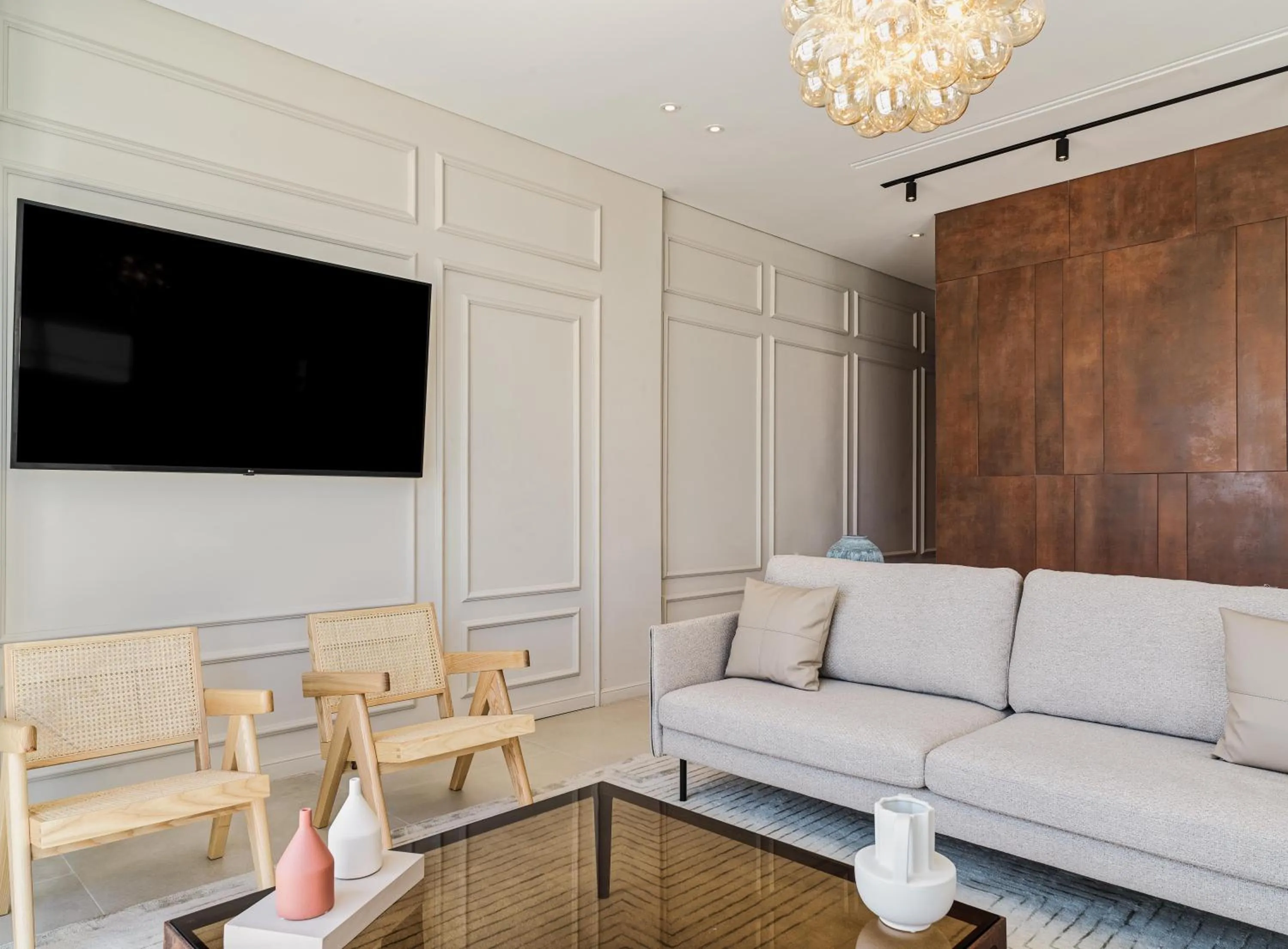 Living room in LIV Mackenzie Beach Suites Larnaca ADULTS ONLY