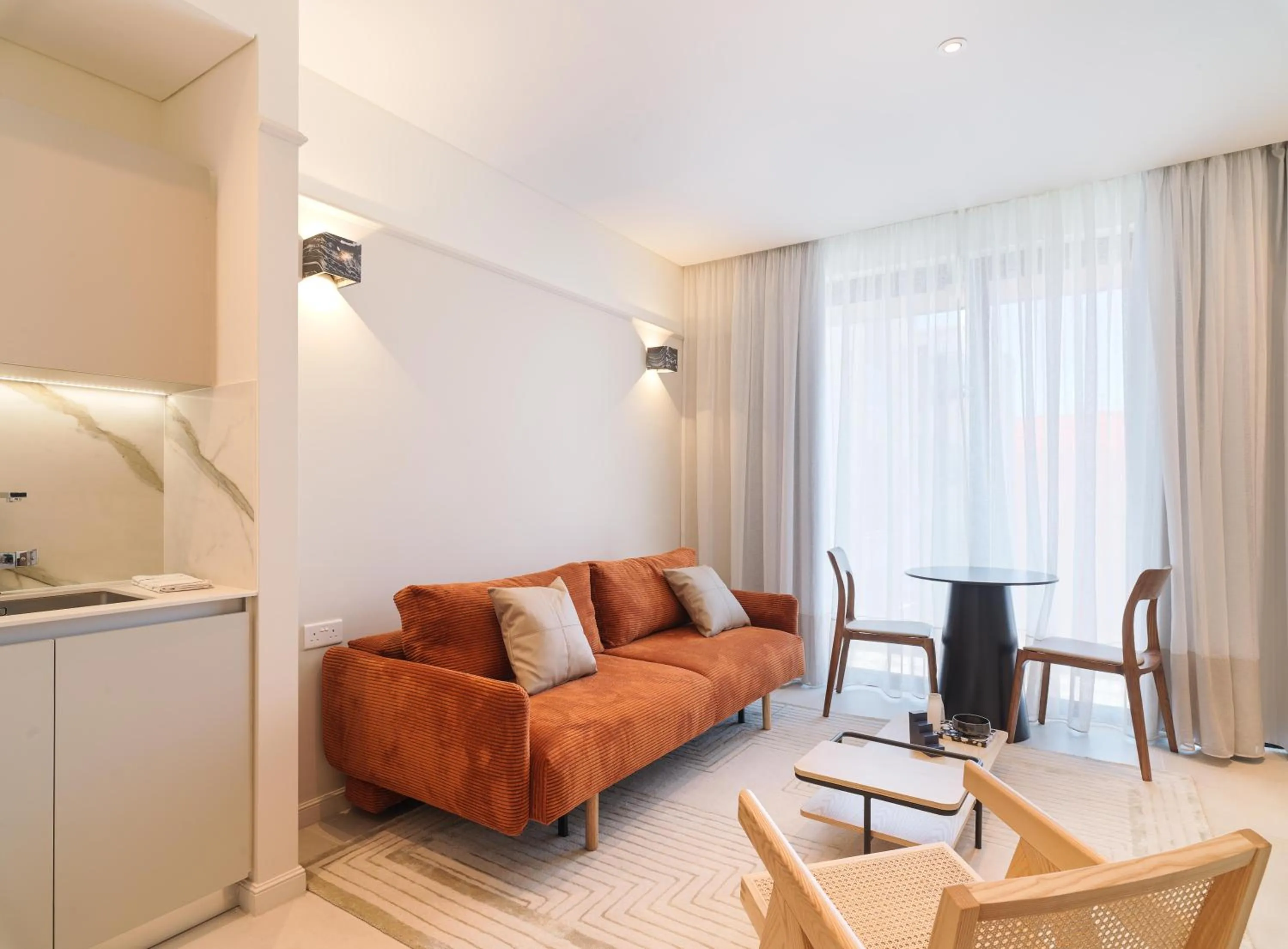 Kitchen or kitchenette in LIV Mackenzie Beach Suites Larnaca ADULTS ONLY