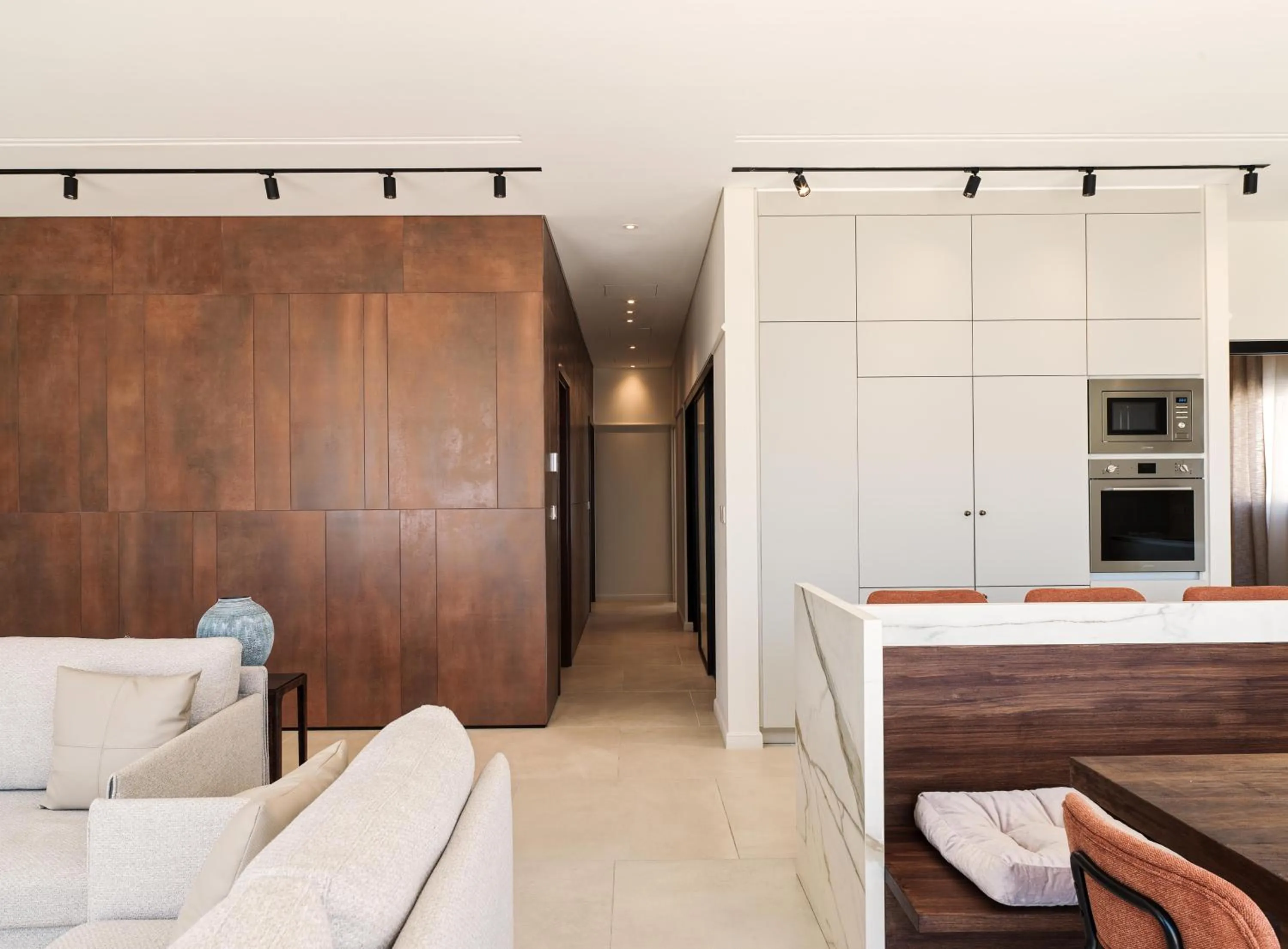 Living room in LIV Mackenzie Beach Suites Larnaca ADULTS ONLY