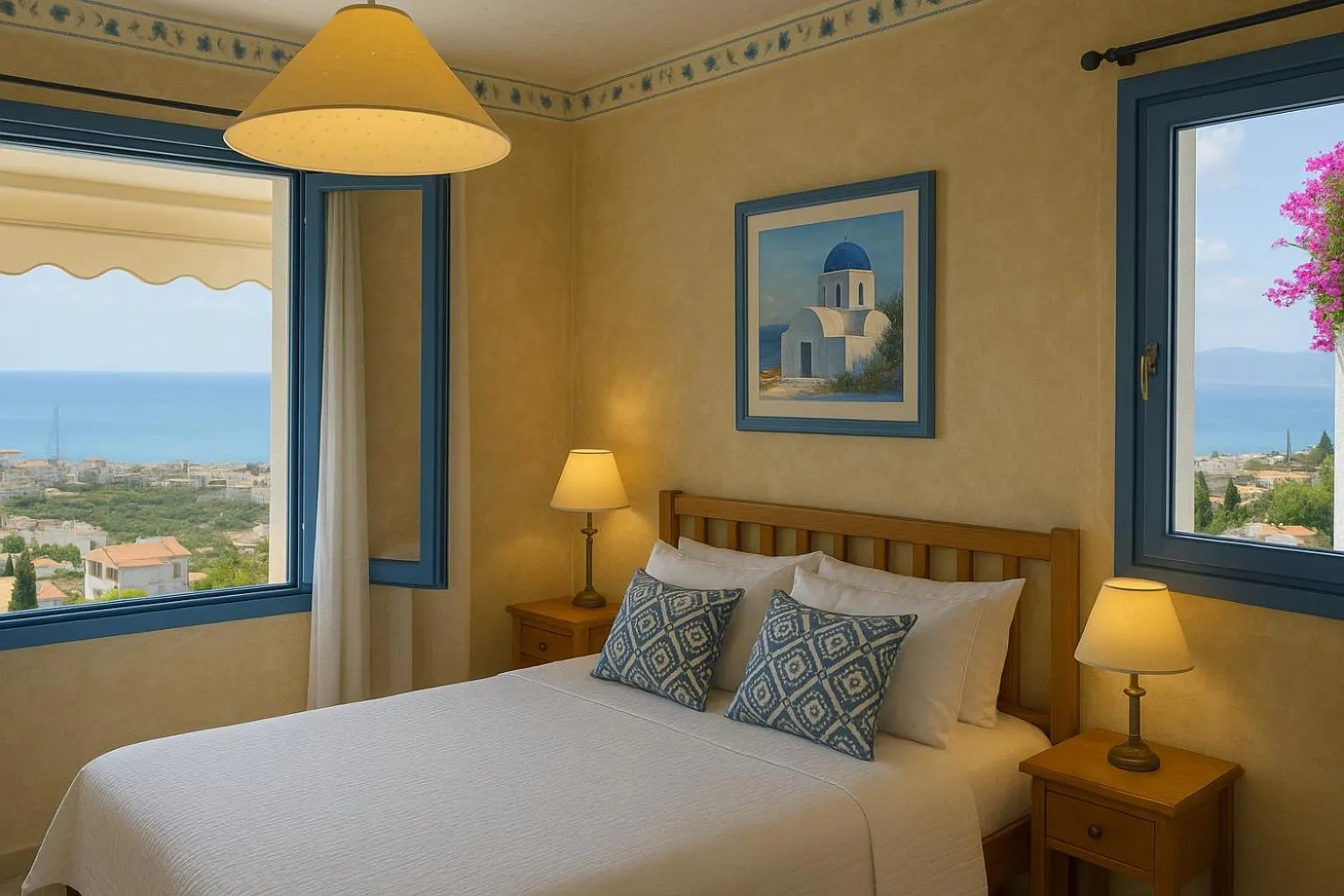 Bedroom, Bed in Korifi Suites - JR Villas Adults Only