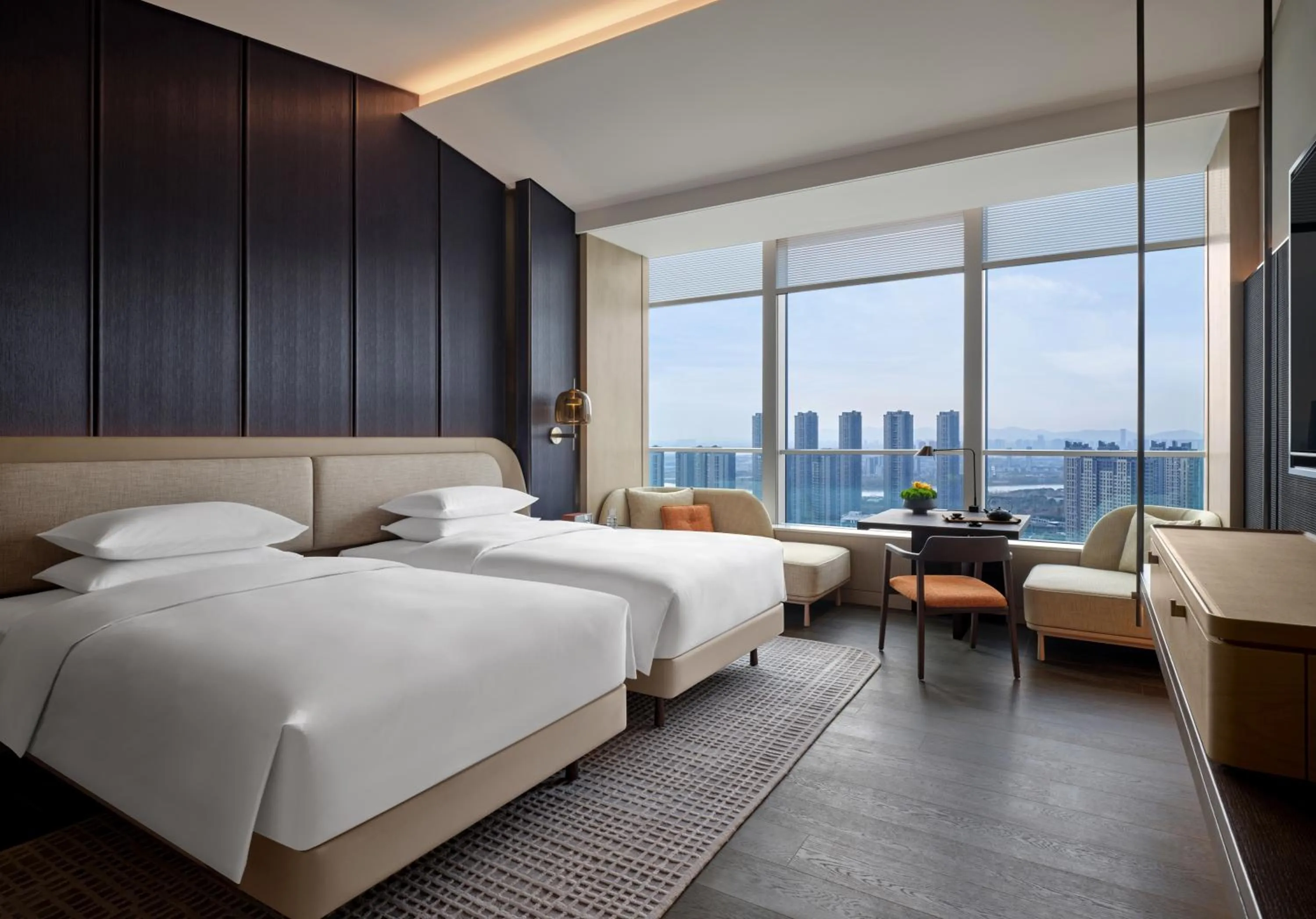 Bedroom, Bed in Andaz Nanjing Hexi, By Hyatt