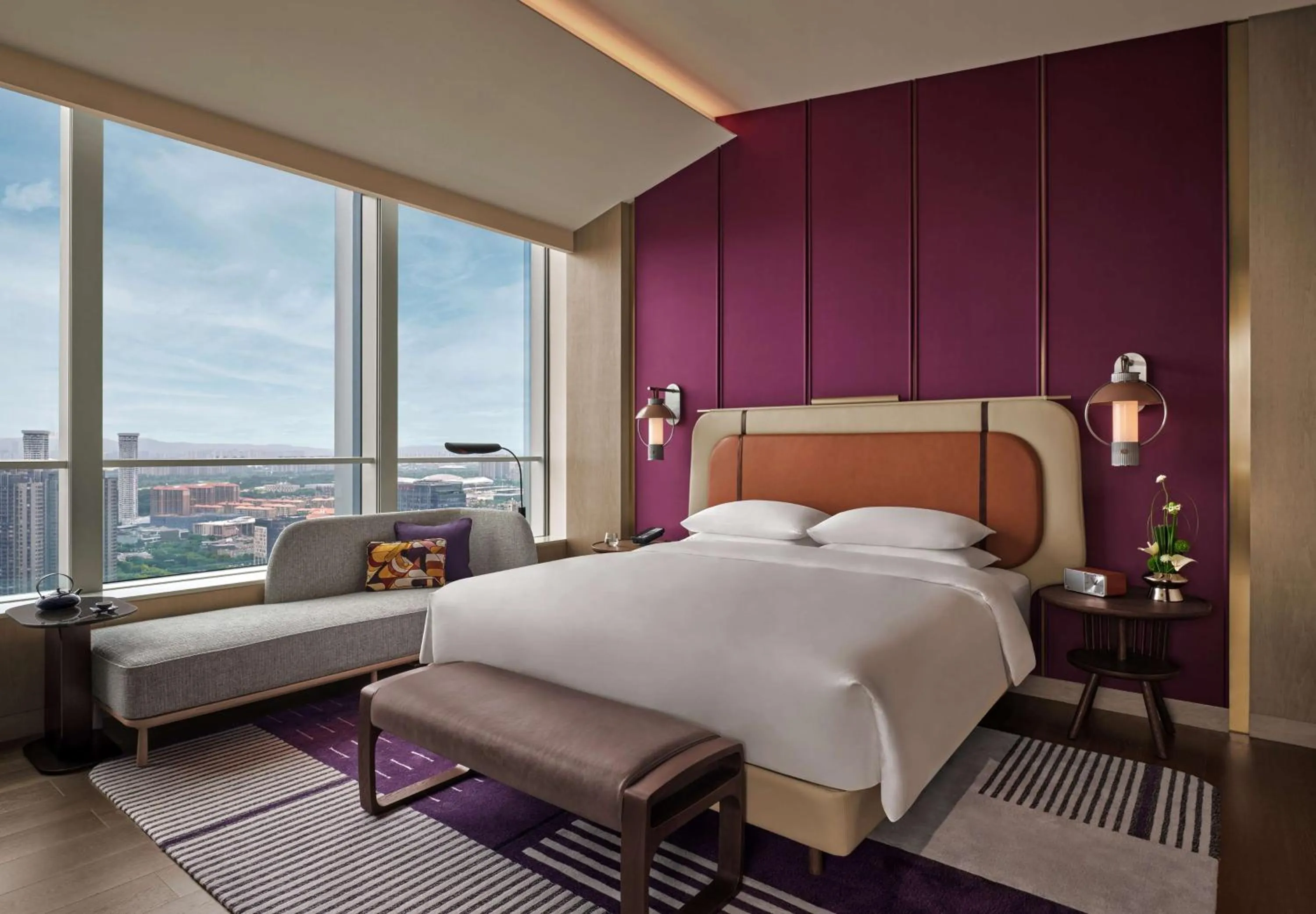 Photo of the whole room, Bed in Andaz Nanjing Hexi, By Hyatt