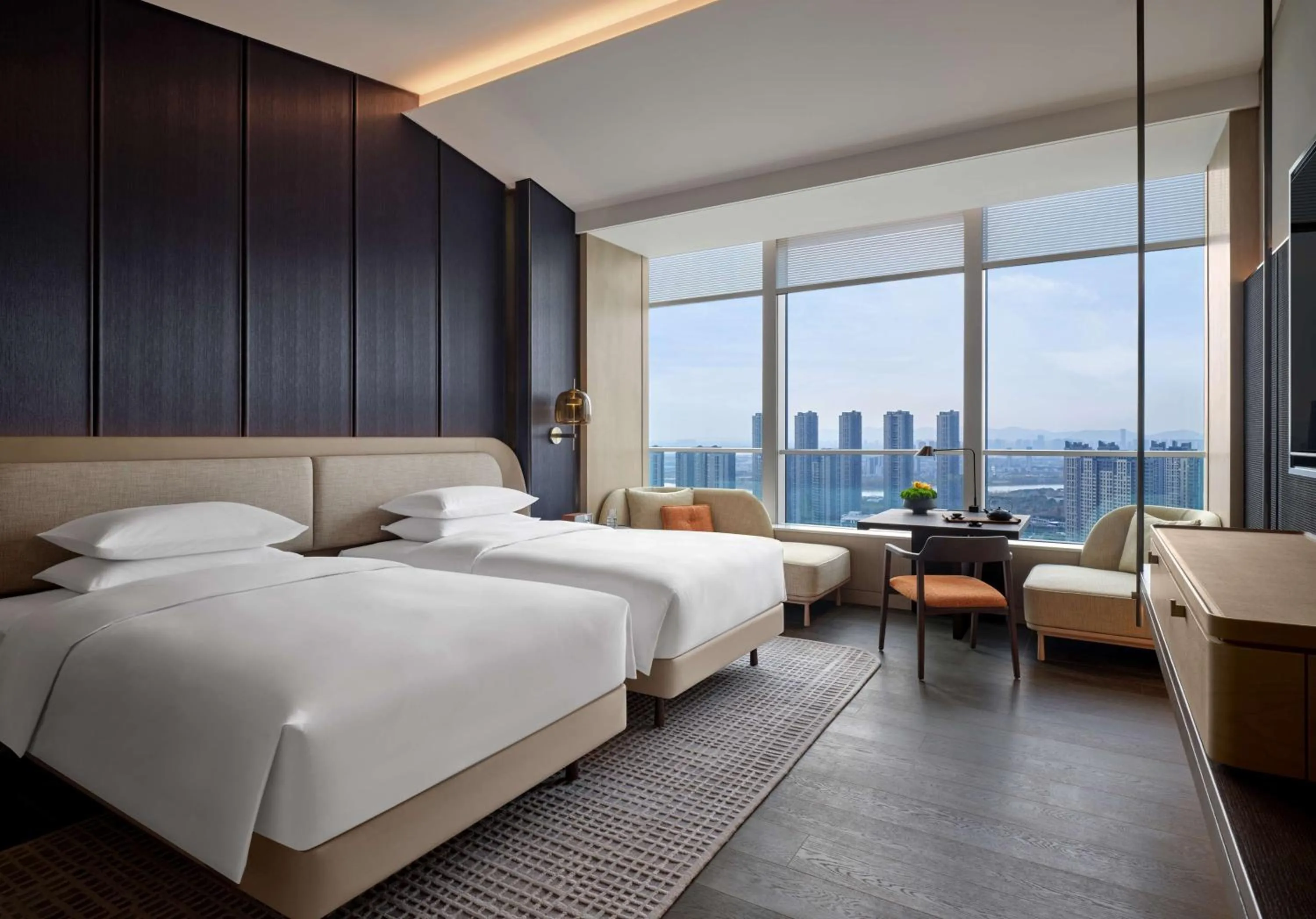 Bedroom, Bed in Andaz Nanjing Hexi, By Hyatt