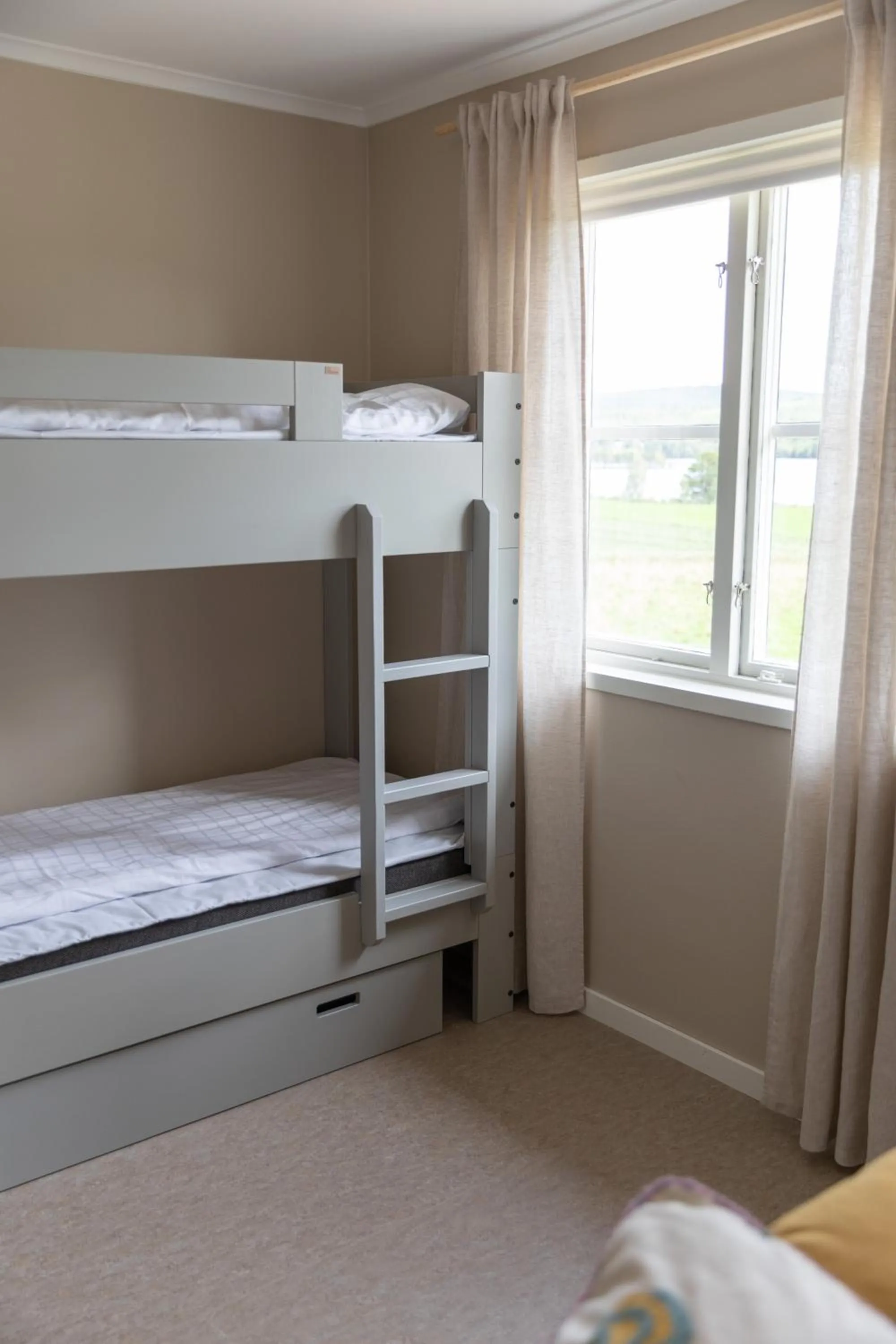 View (from property/room), Bed in STF Undersvik Gårdshotell & Vandrarhem