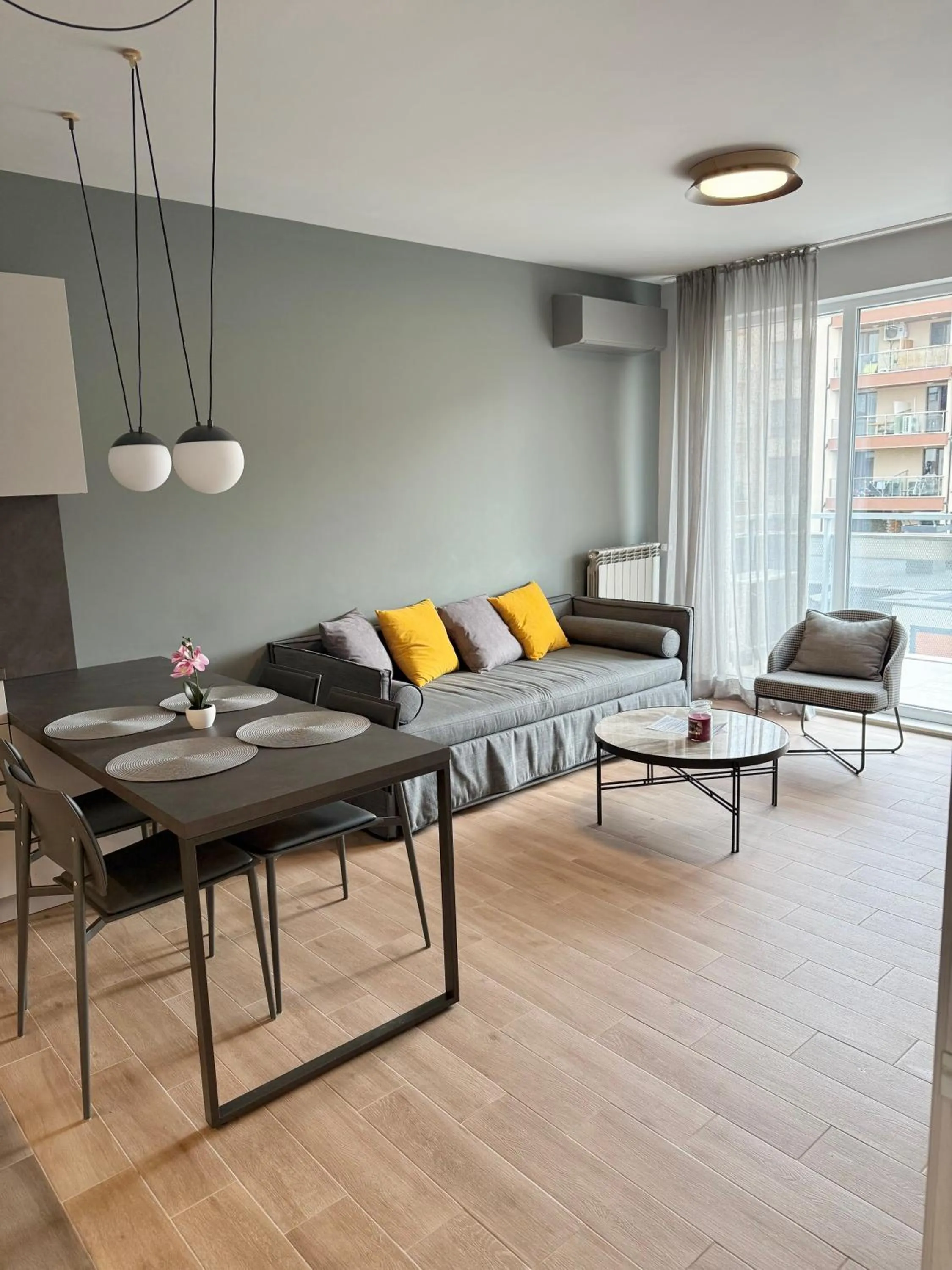 Dining area in 7th Sense boutique apartments