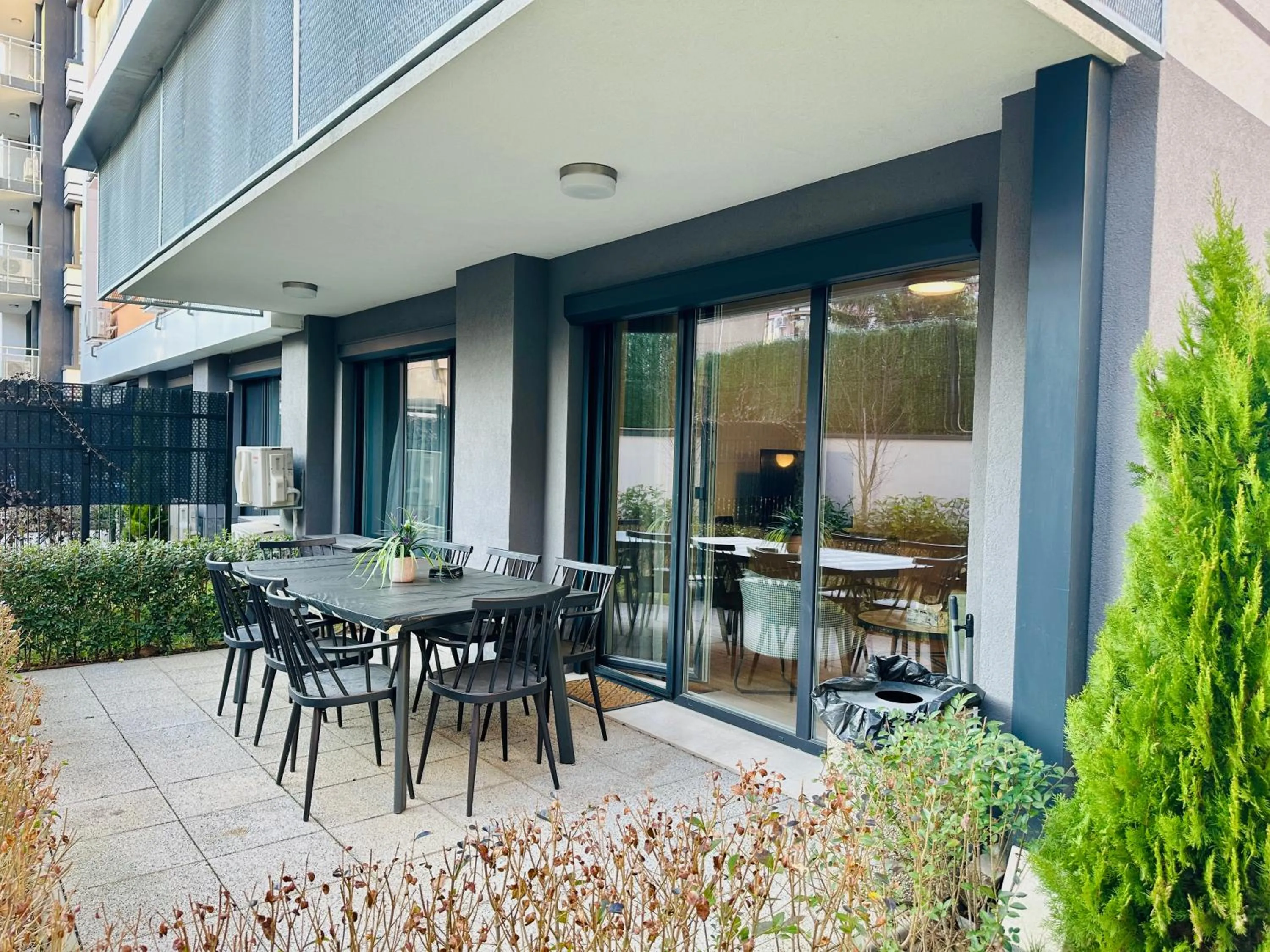 Seating area in 7th Sense boutique apartments