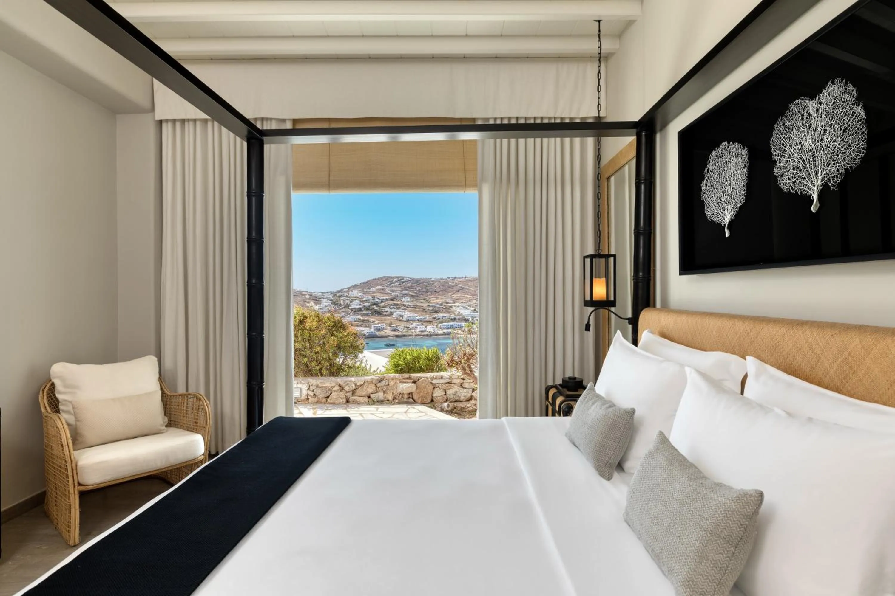 Bedroom, Bed in Santa Marina, A Luxury Collection Resort, Mykonos