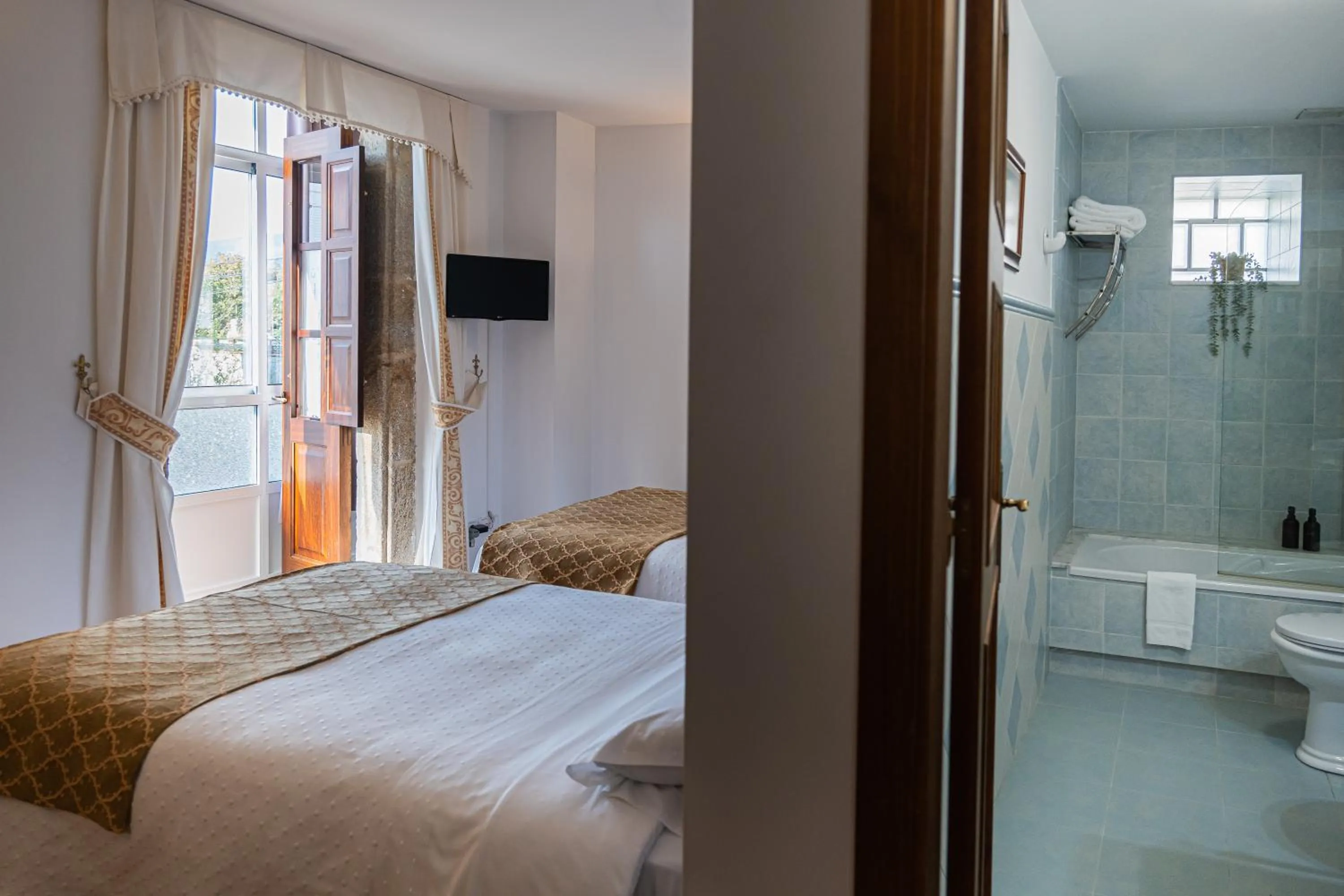 Bed in Hotel Rústico Fonteverde