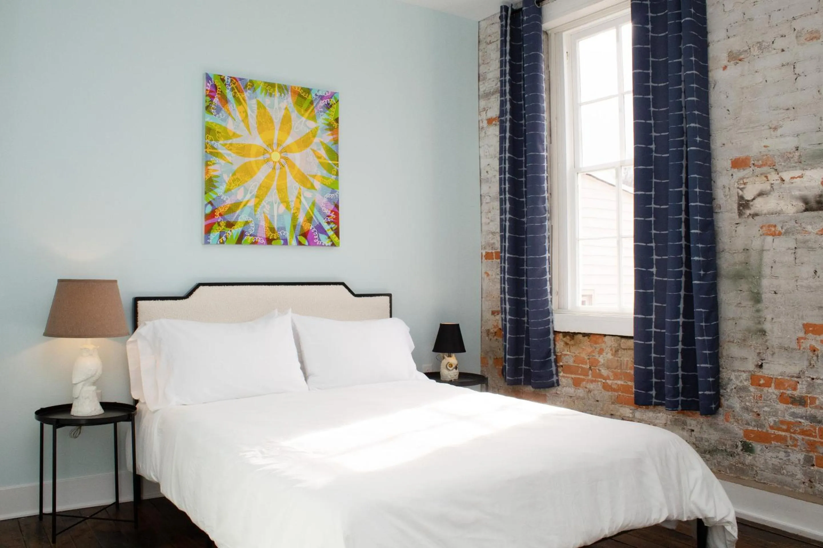 Bedroom, Bed in Bischoff Inn - Former 1870 Furniture Factory Now 5 Room Boutique Hotel