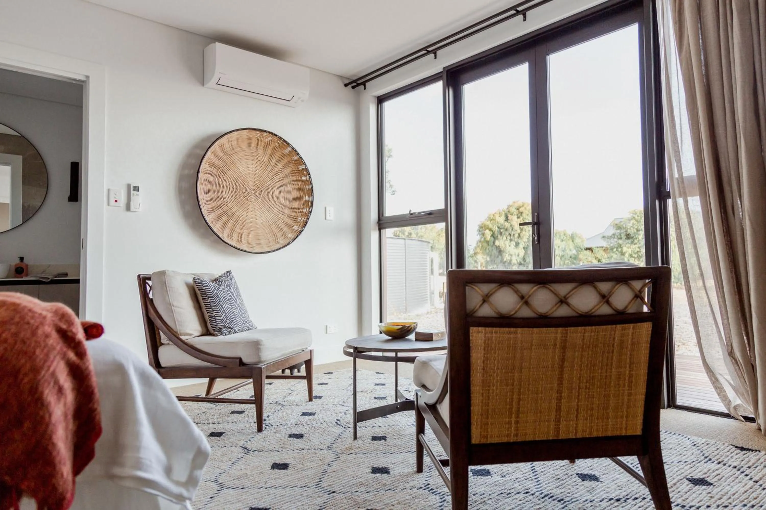 Seating area in Majuba Country Lodge