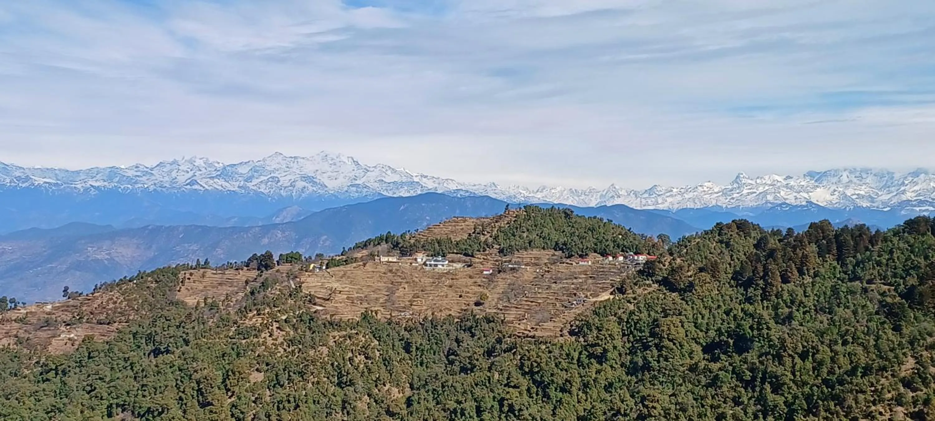 Natural landscape in PinnacleHouse kanatal Uttarakhand