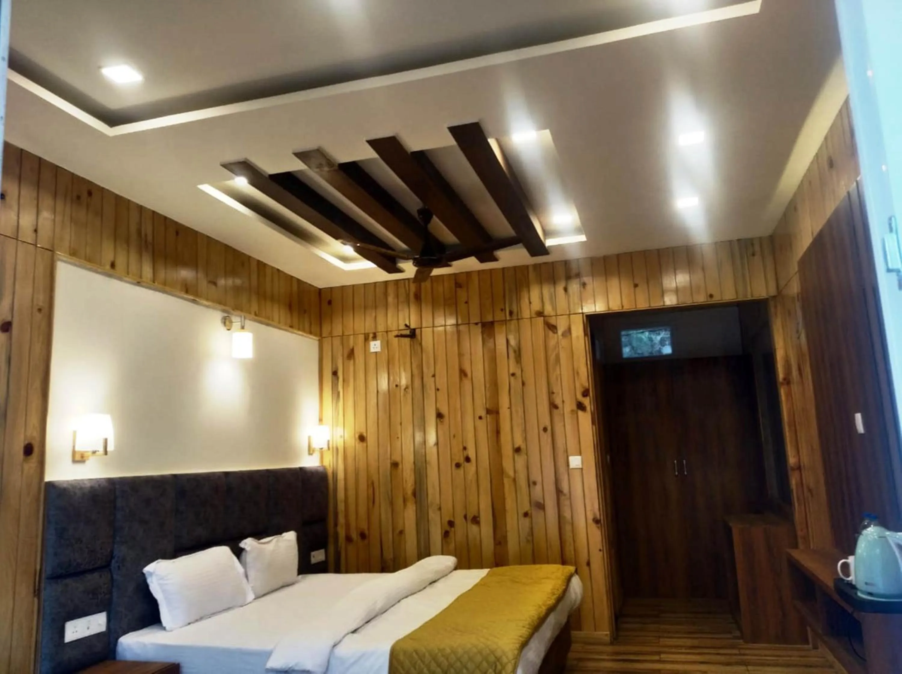 View (from property/room), Bed in Qcent Woods Resort & Spa, Rishikesh