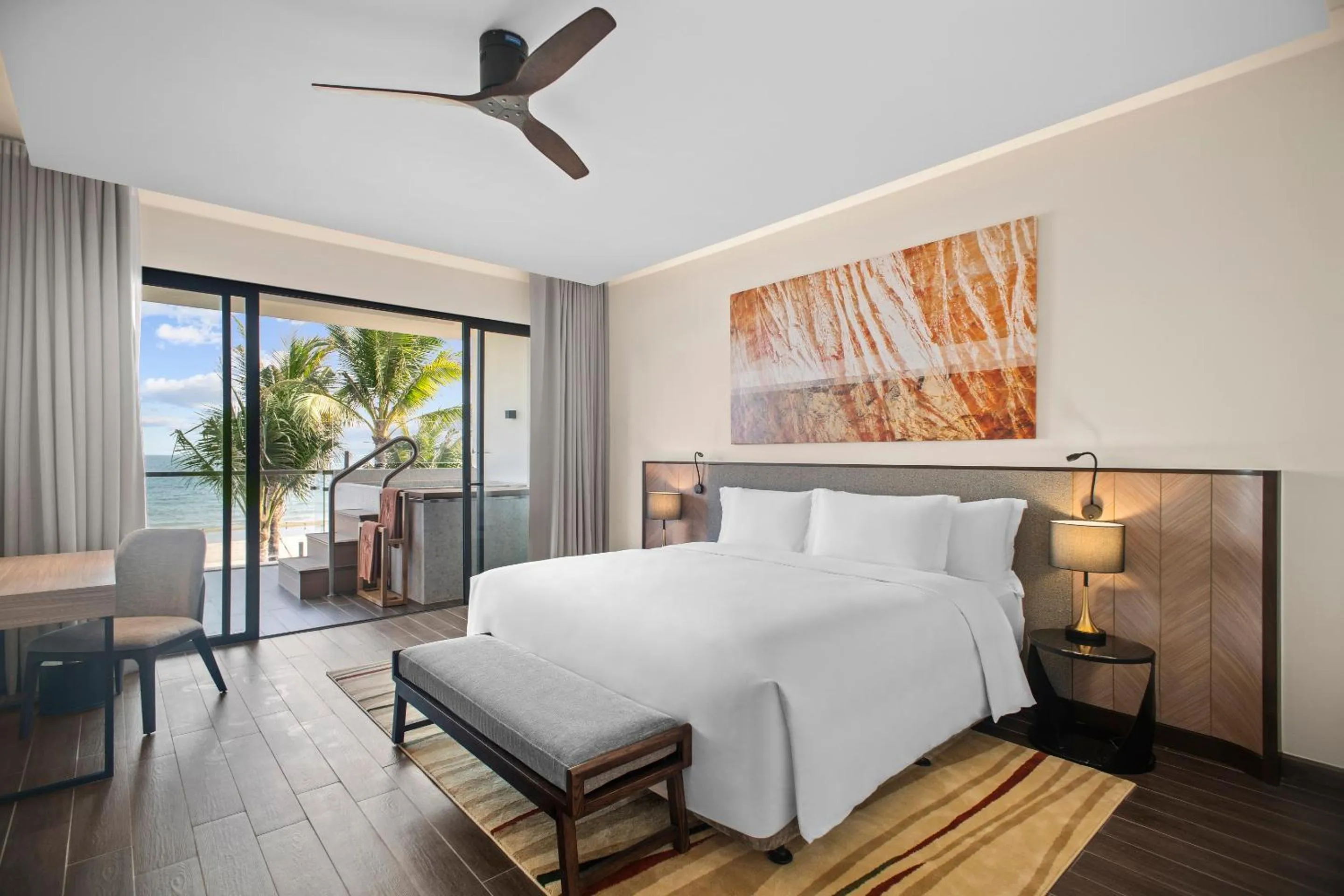 View (from property/room), Bed in Angsana Ho Tram