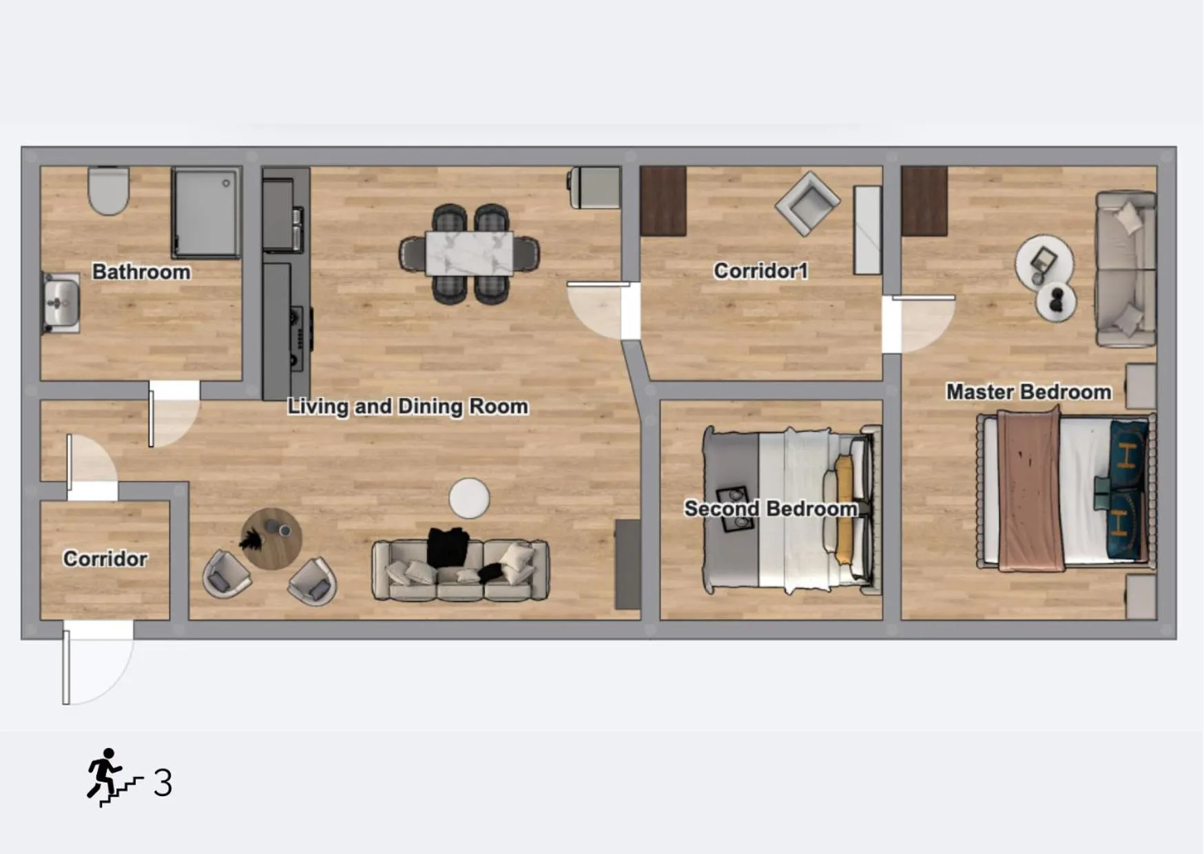 Floor plan in Crystal House II - LoftAffair Collection