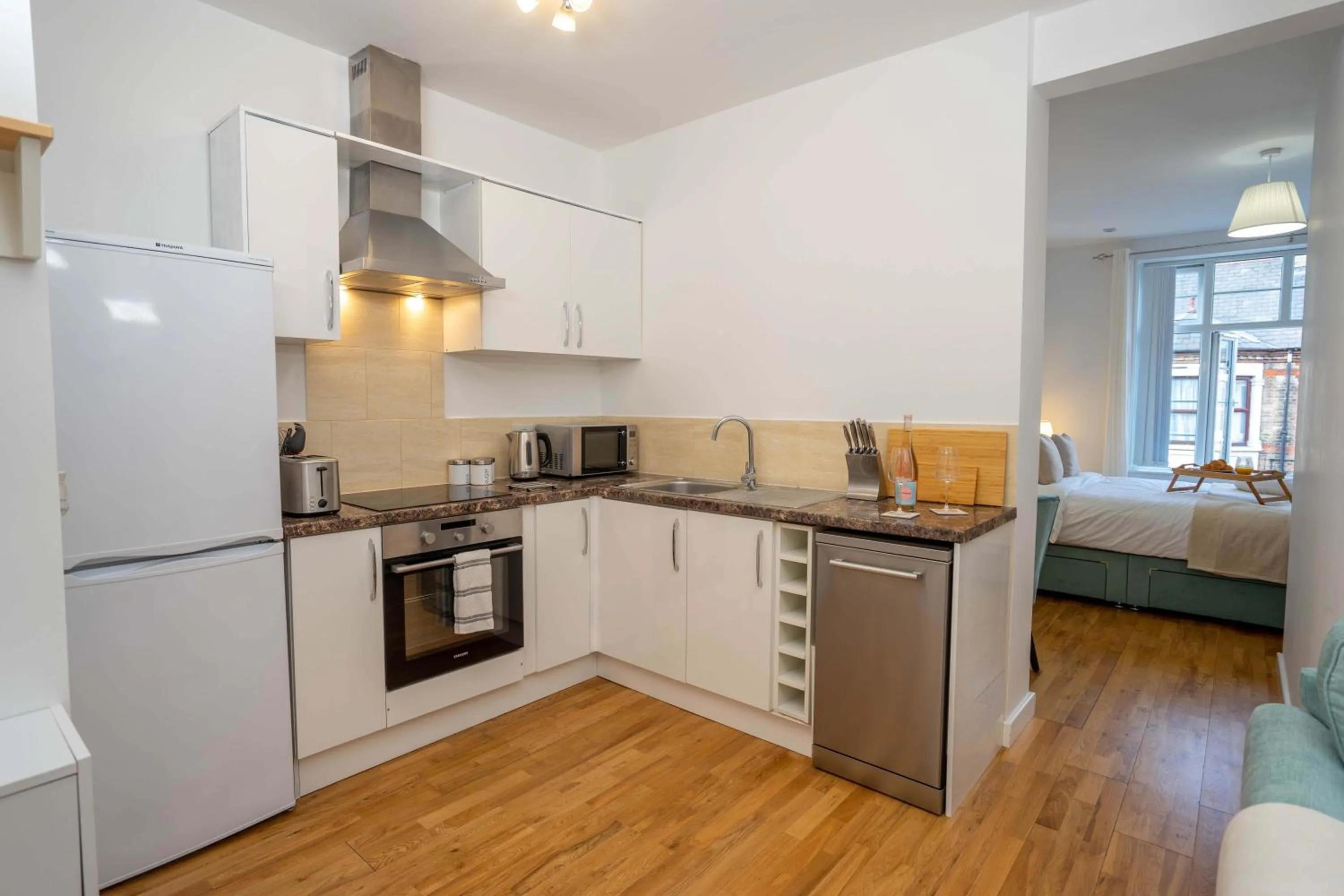 kitchen in Vibrant City Centre - KING Bed, Entire Apartment