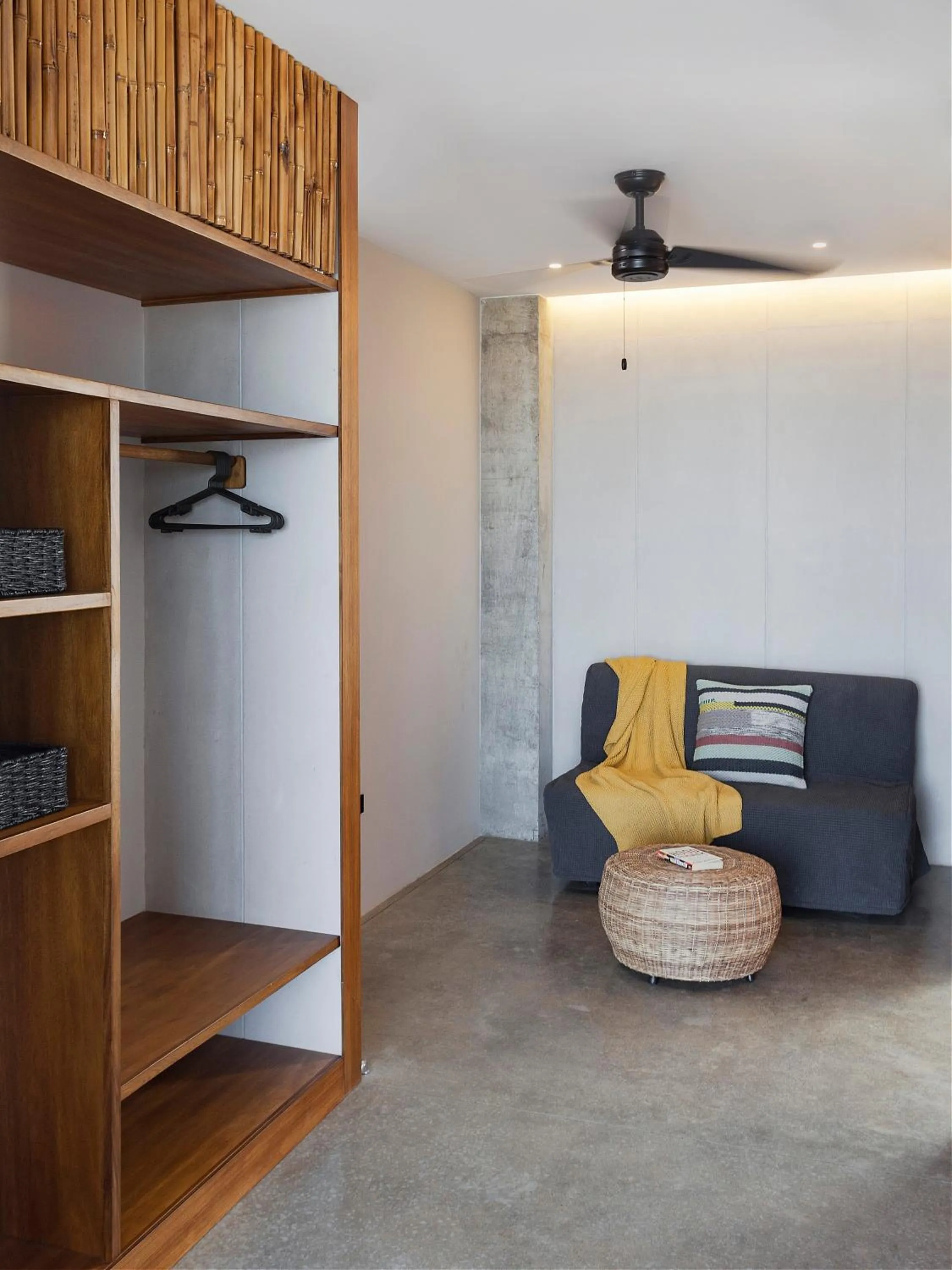 wardrobe in Eolia Sustainable Design Hotel