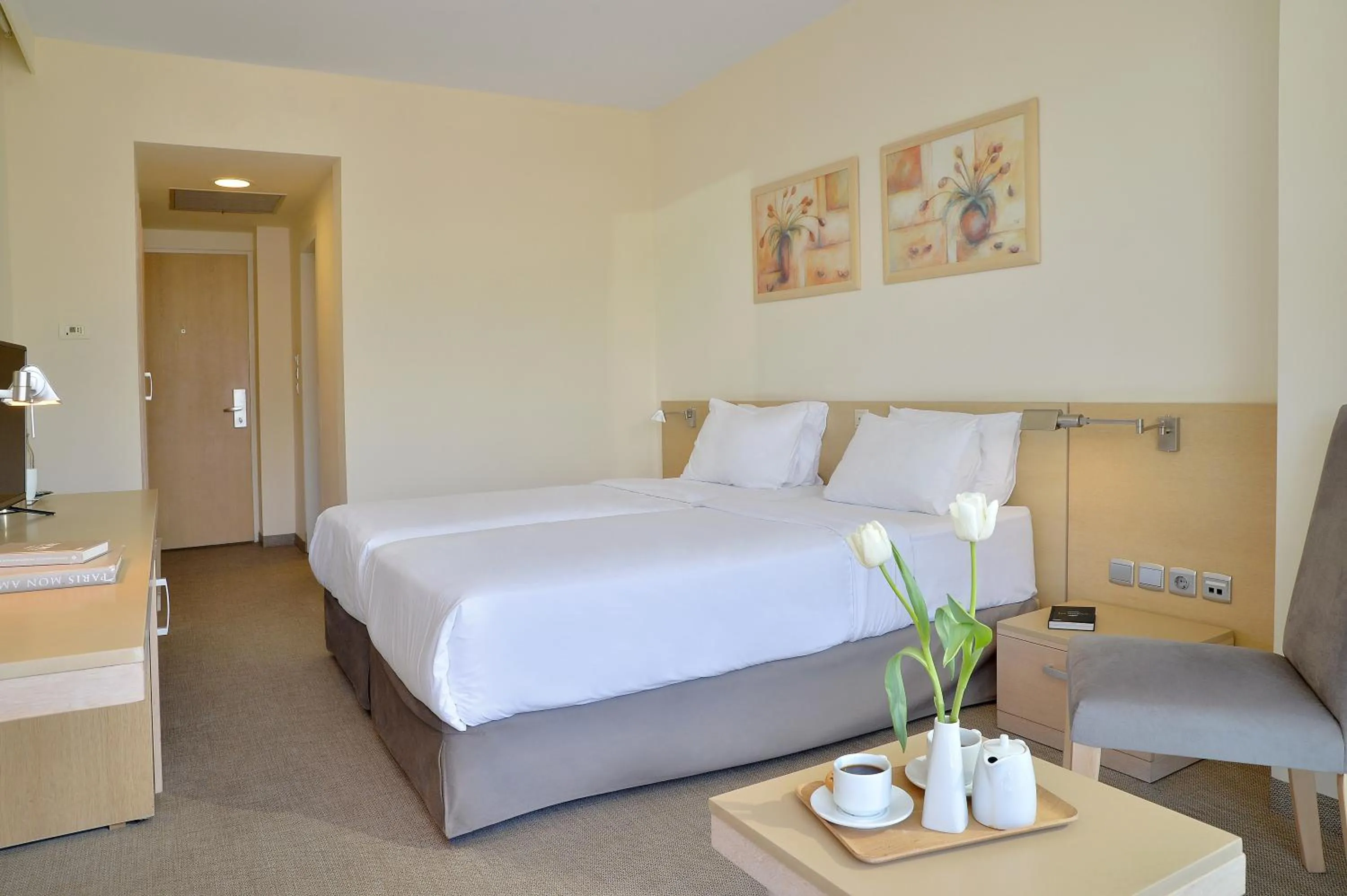 Bed in Airotel Achaia Beach