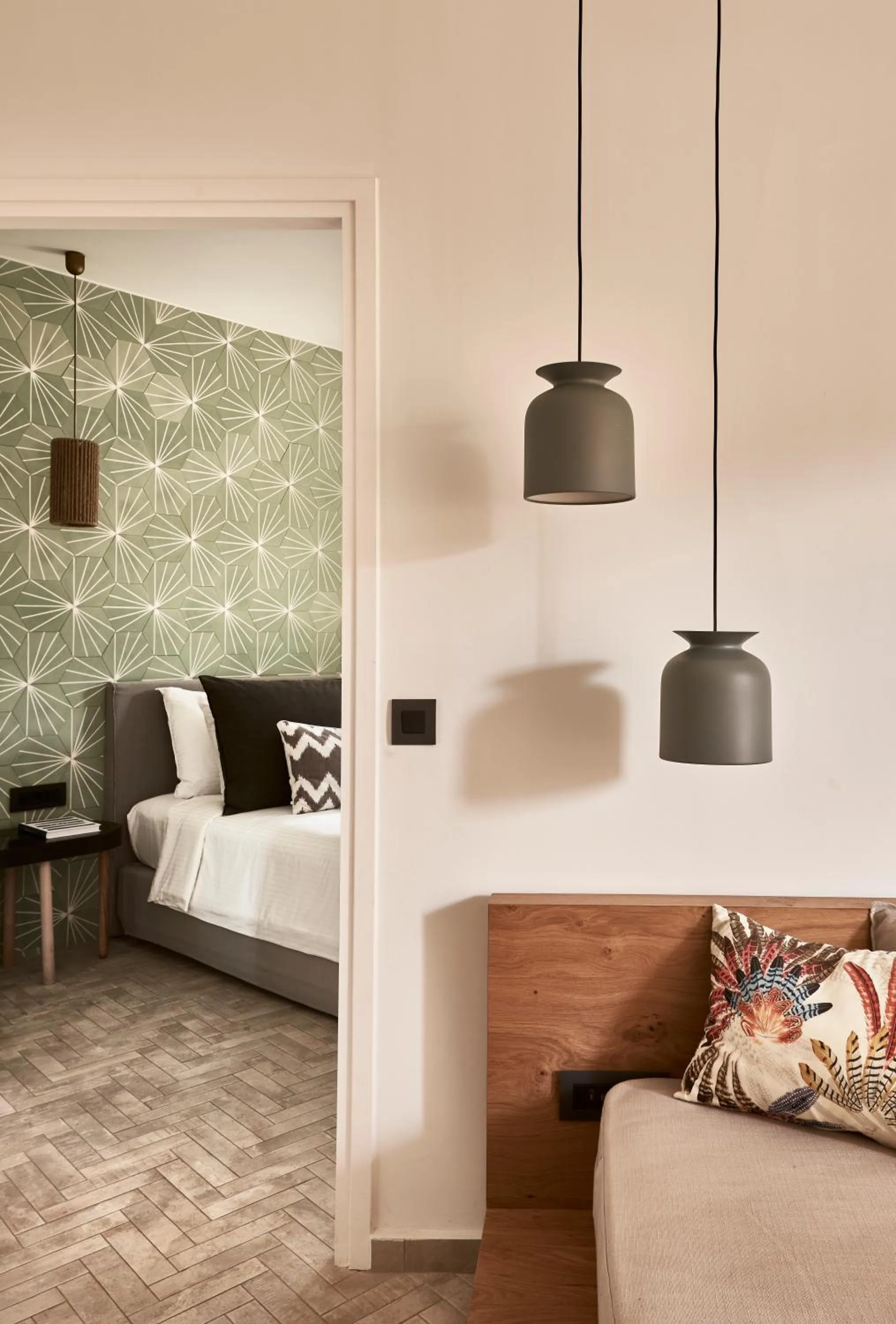 Bed in Phāea Cretan Malia, a Member of Design Hotels