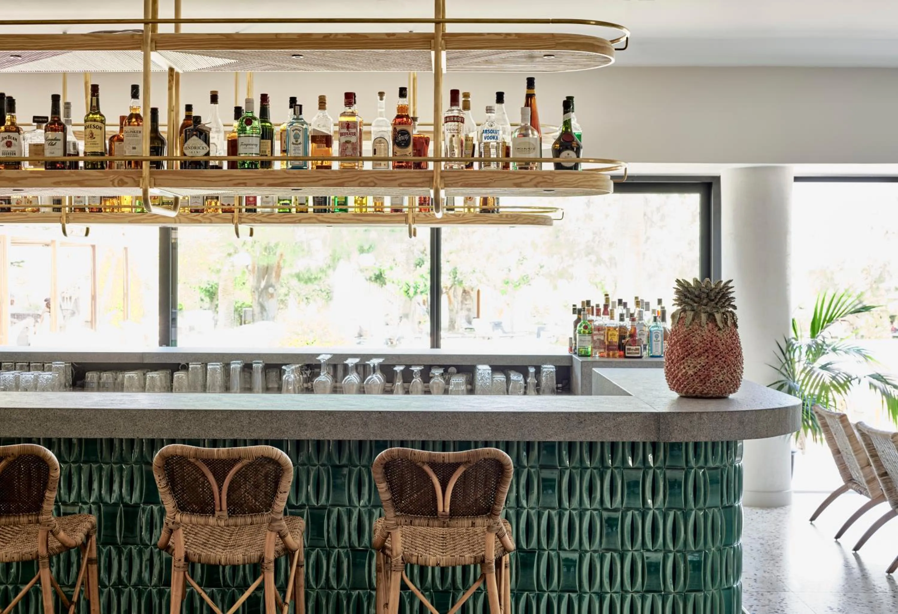 Lounge or bar in Phāea Cretan Malia, a Member of Design Hotels