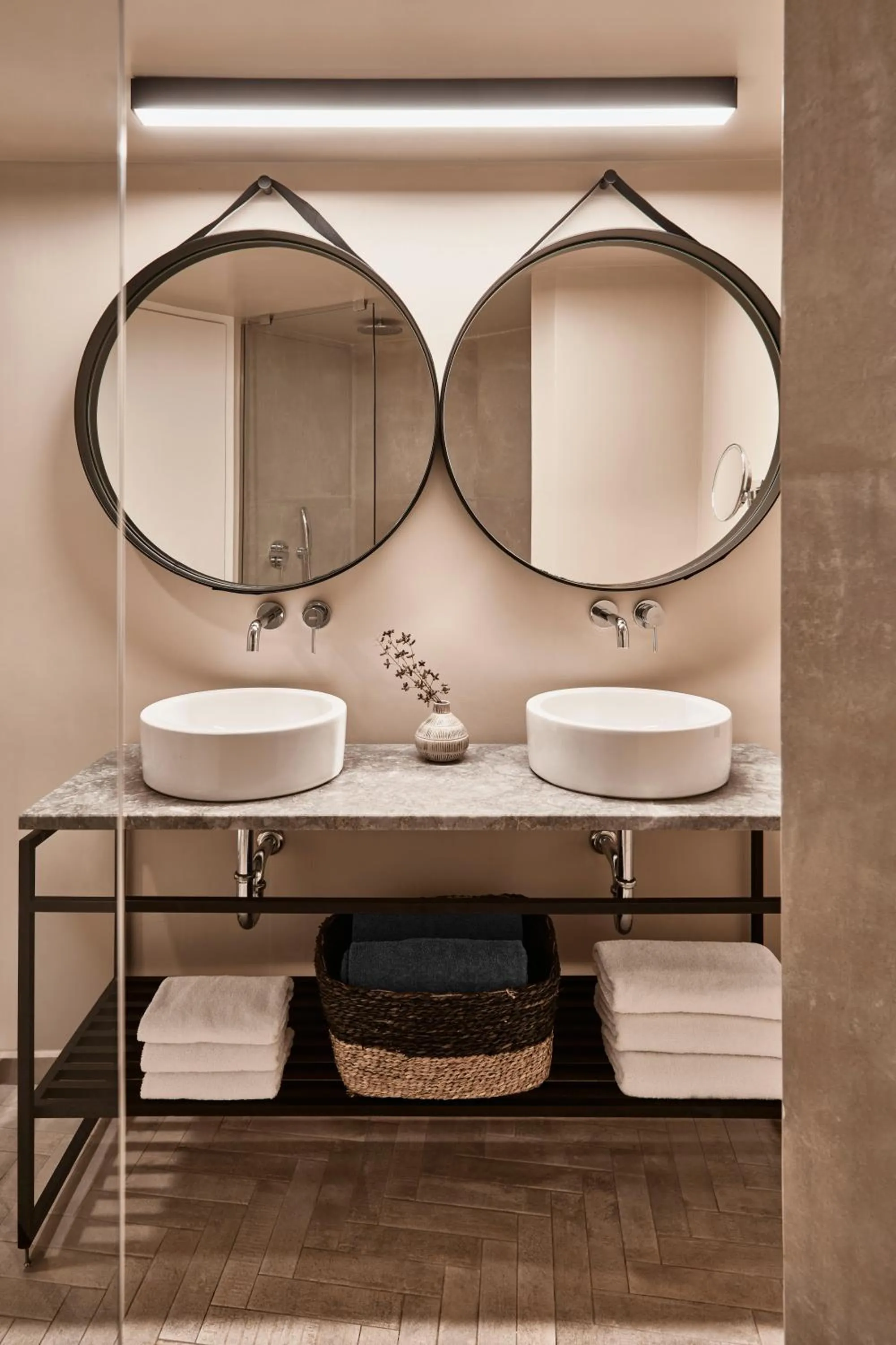 Bathroom in Phāea Cretan Malia, a Member of Design Hotels