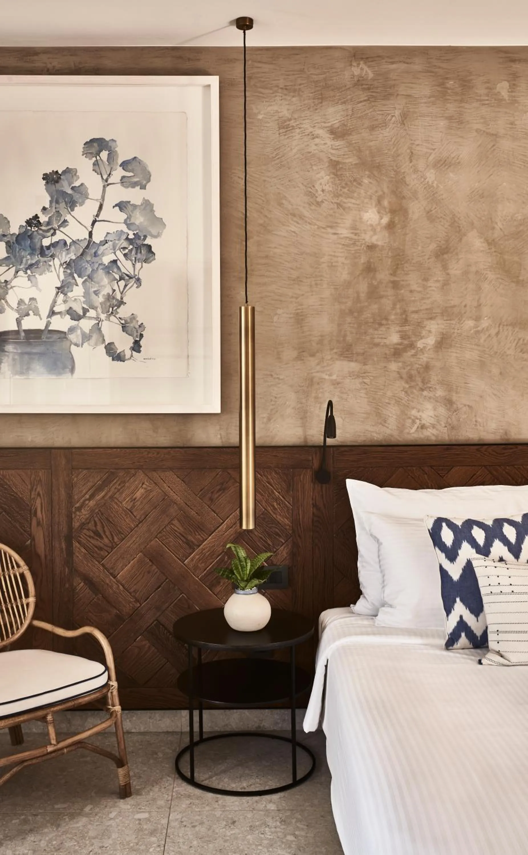 Bed in Phāea Cretan Malia, a Member of Design Hotels