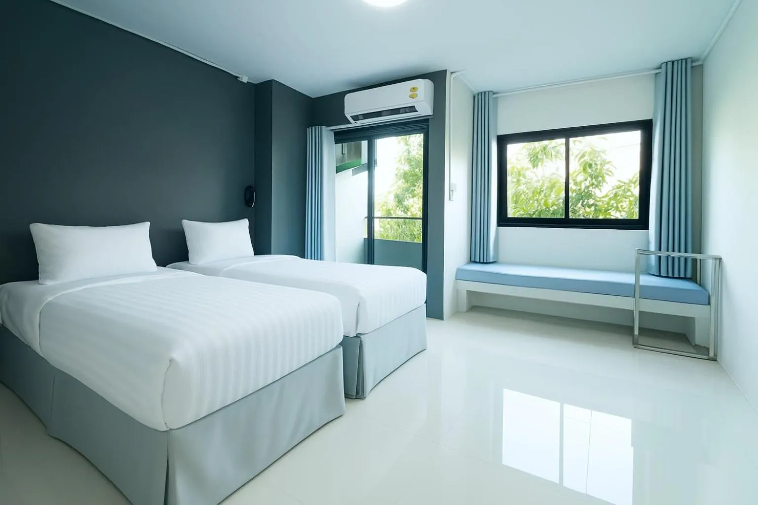 Bed in Siam Rama9 Hotel