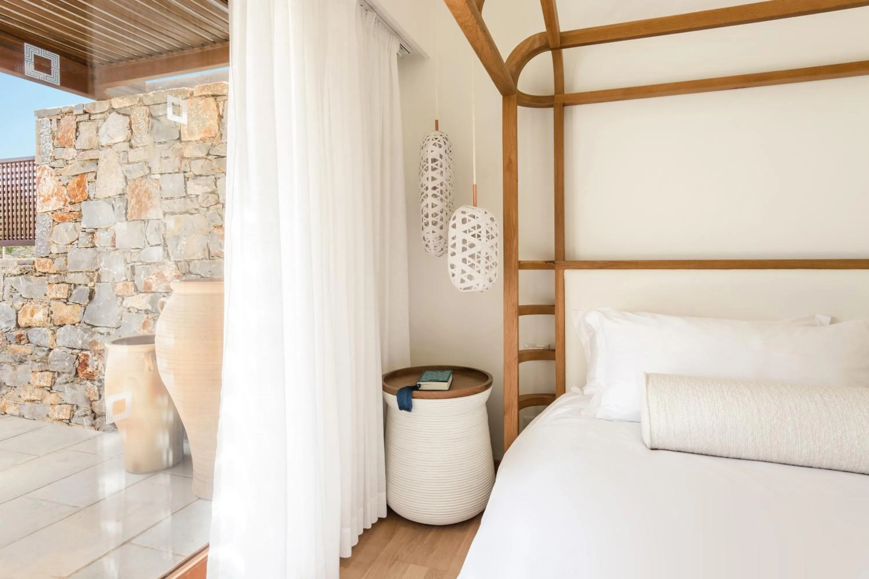 Bedroom, Bed in Phāea Blue - Small Luxury Hotels of the World