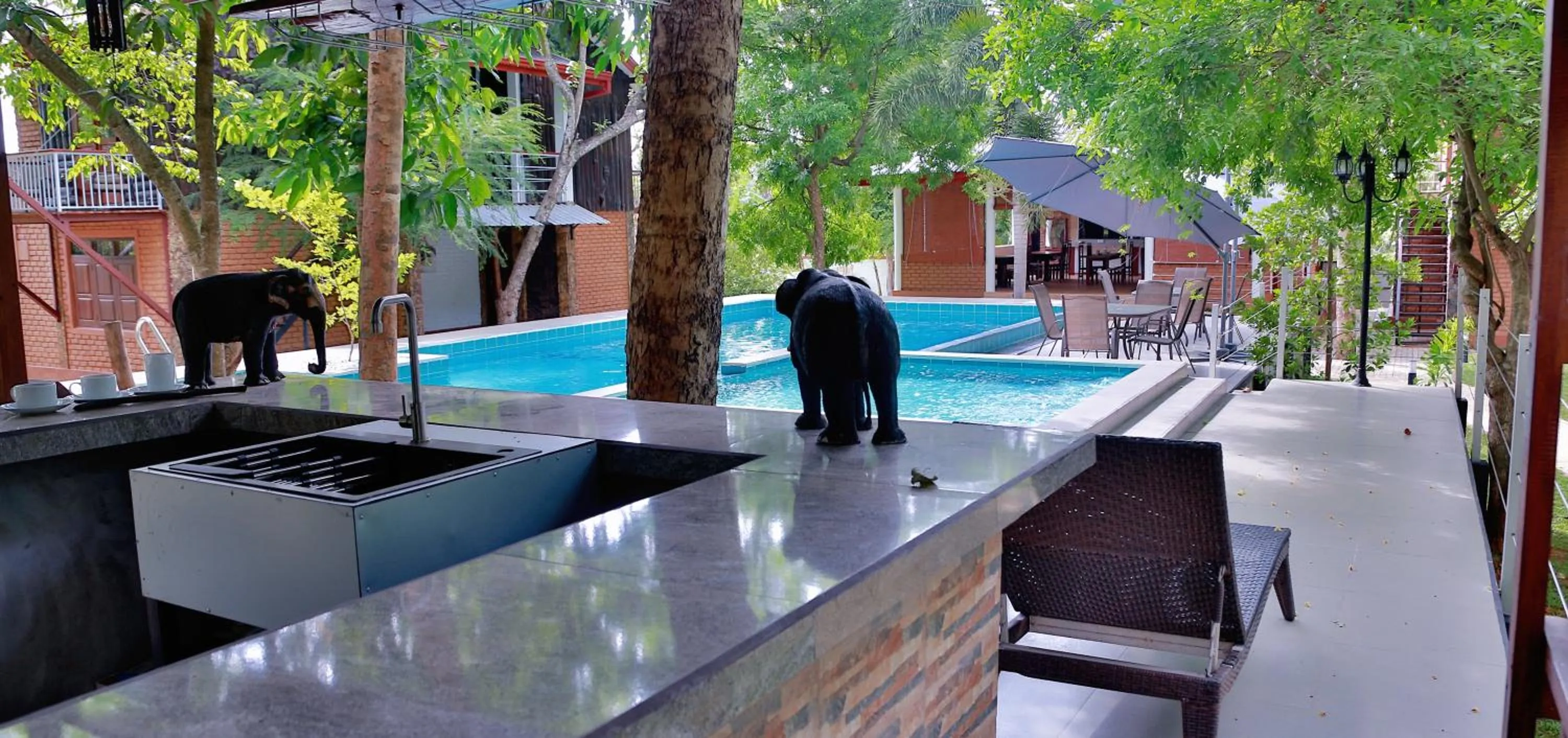 Pool view in Tepraas Sigiriya