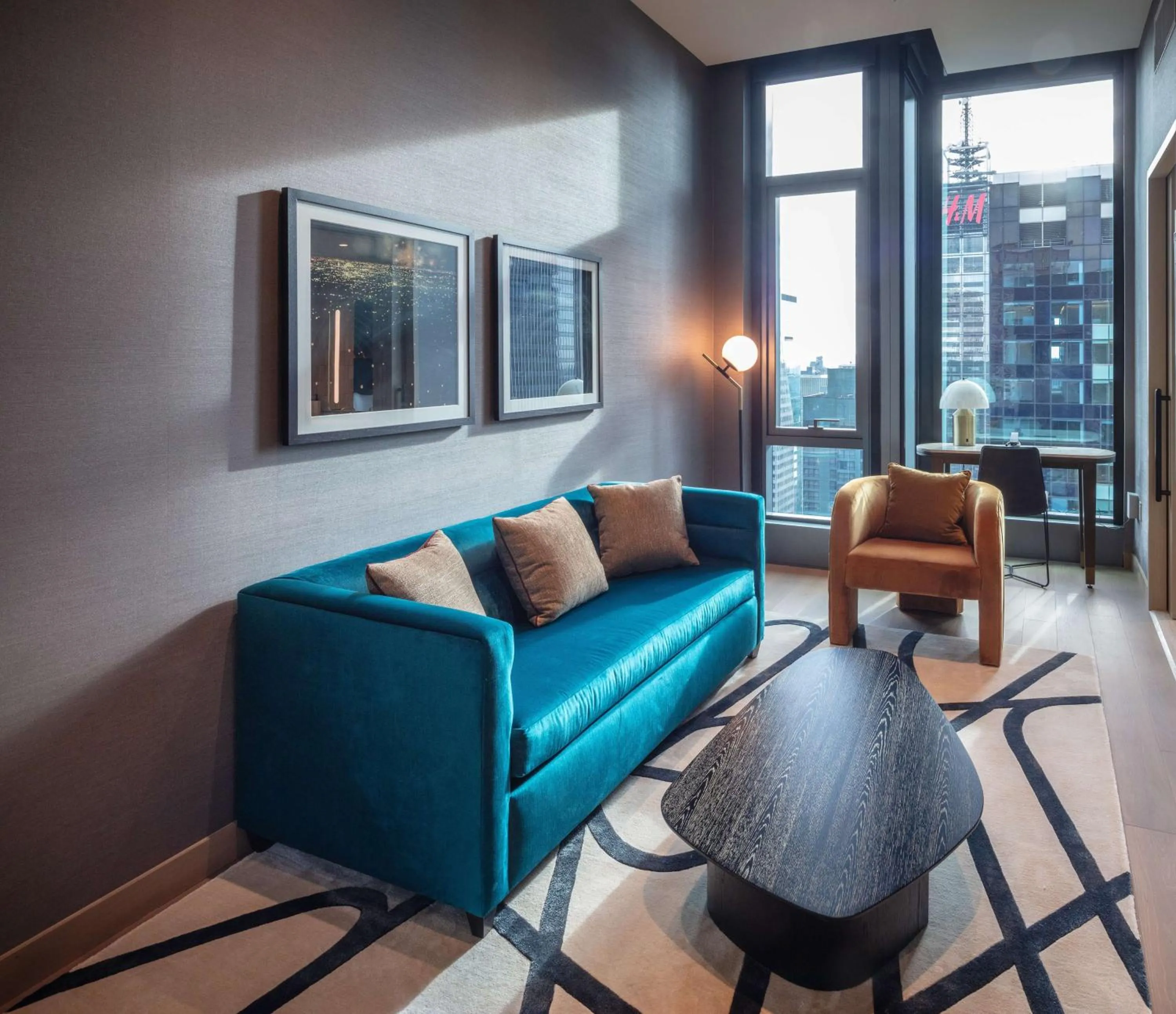 Living room in Tempo By Hilton New York Times Square