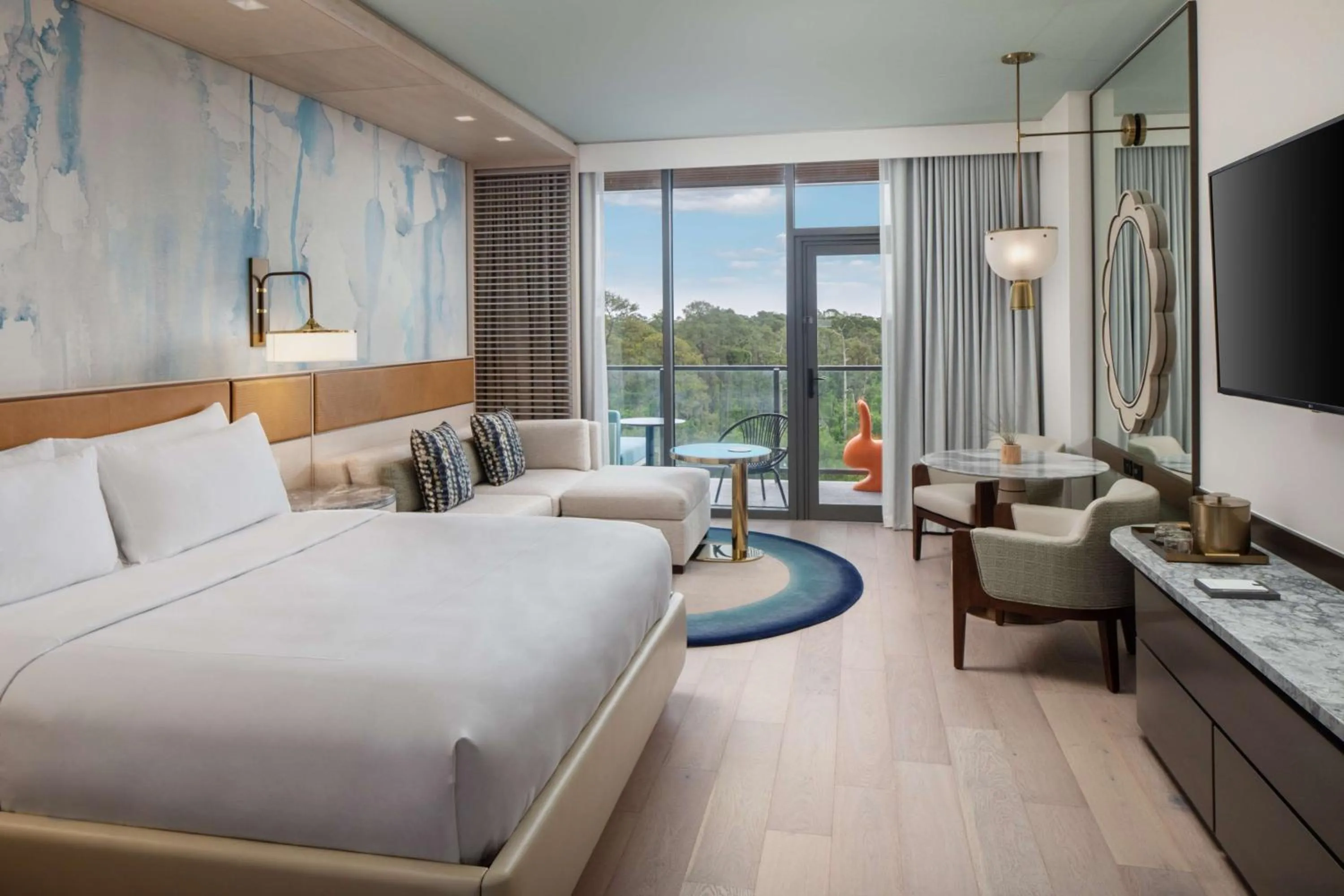 Living room, Bed in Conrad Orlando