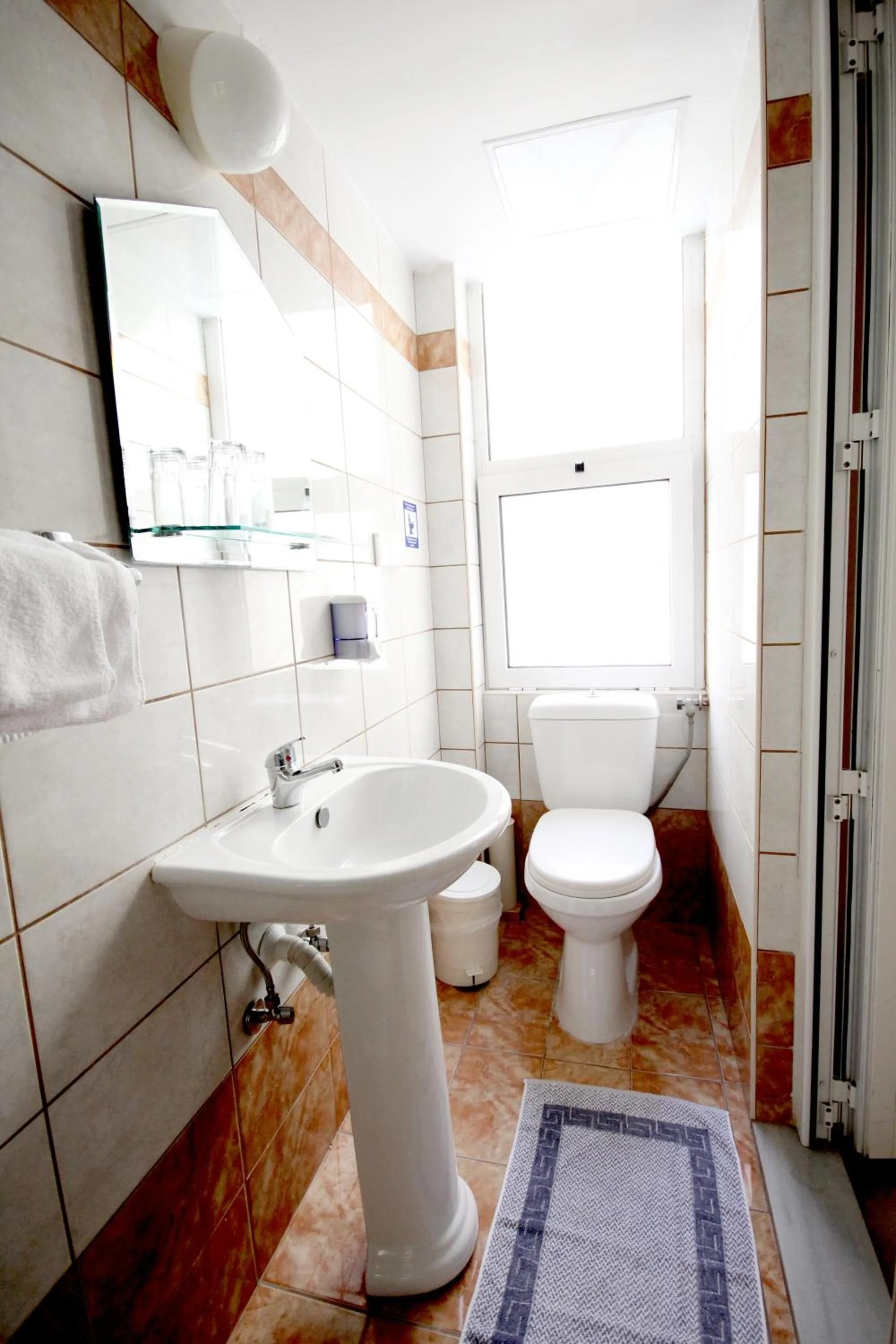 Bathroom in Mirabello Hotel