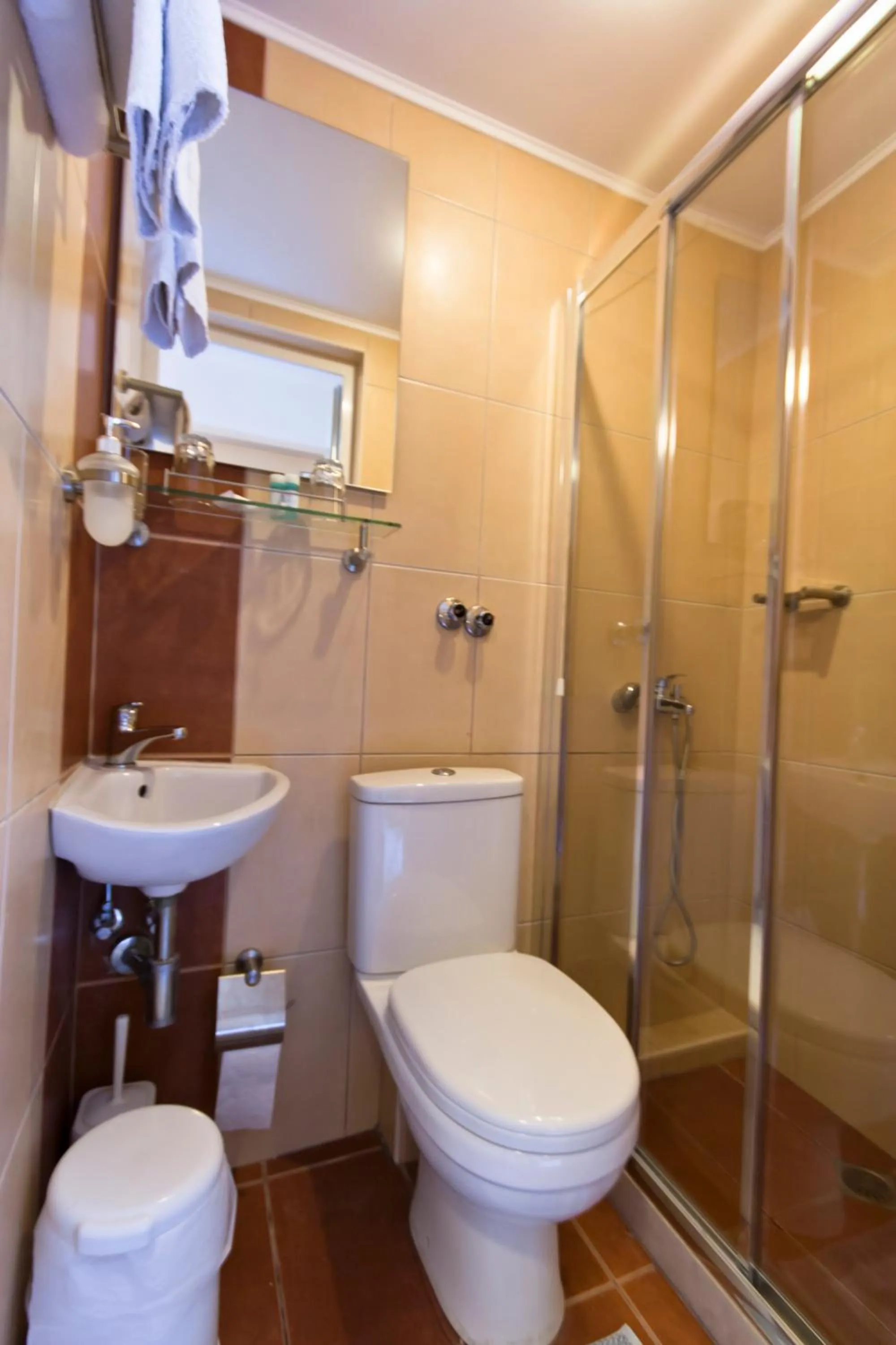 Bathroom in Mirabello Hotel