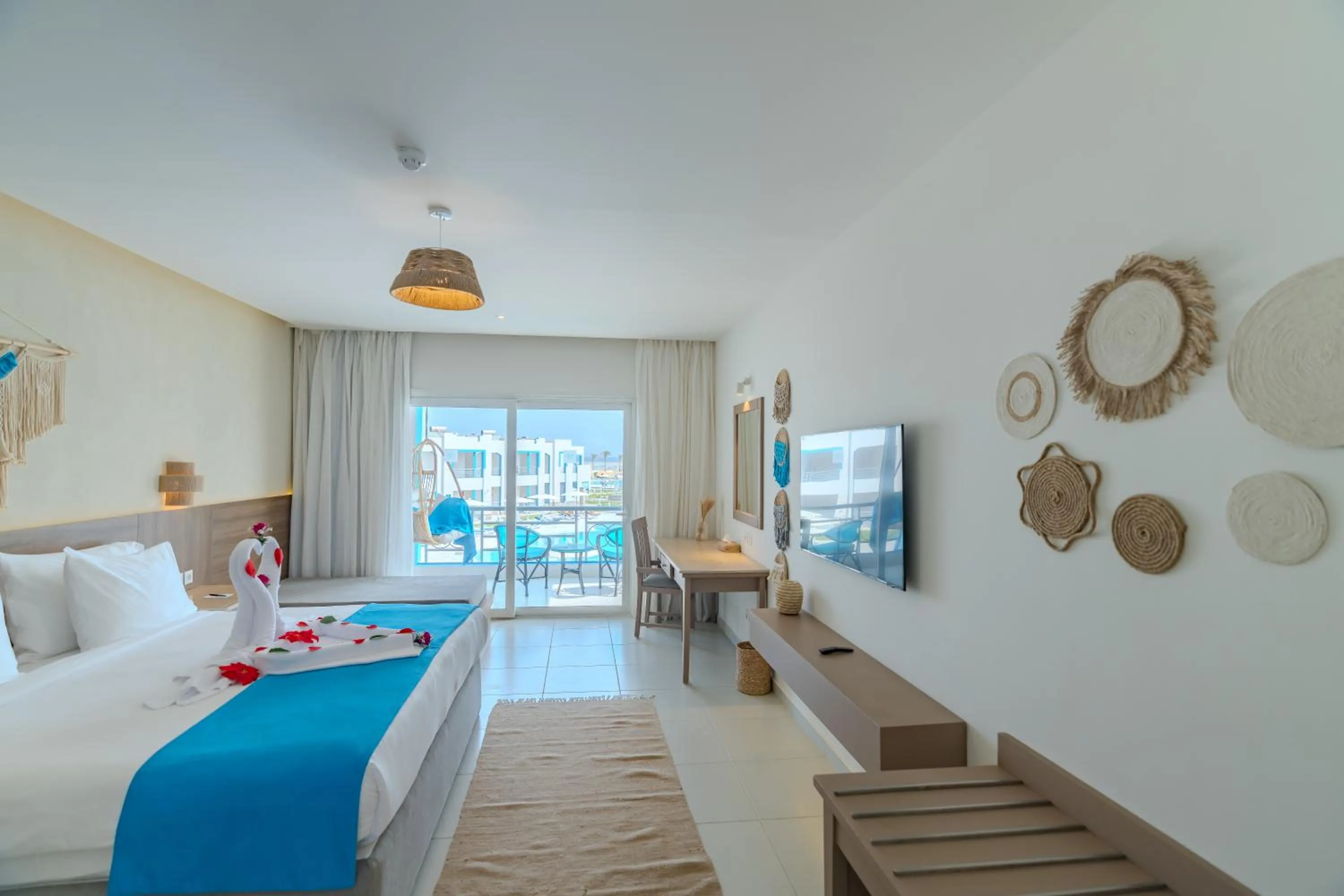 Bed in Casa Blue Resort