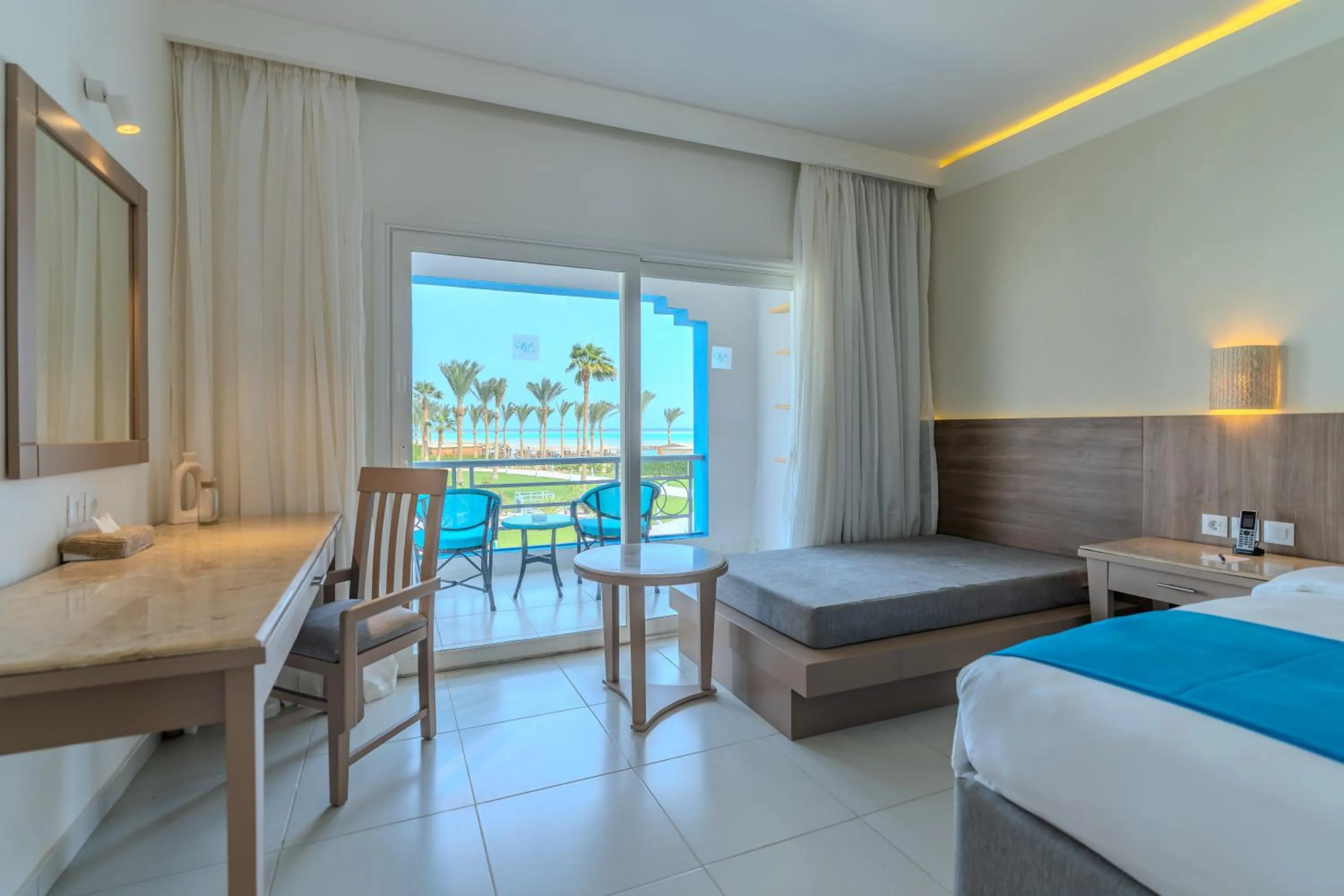 Bed in Casa Blue Resort