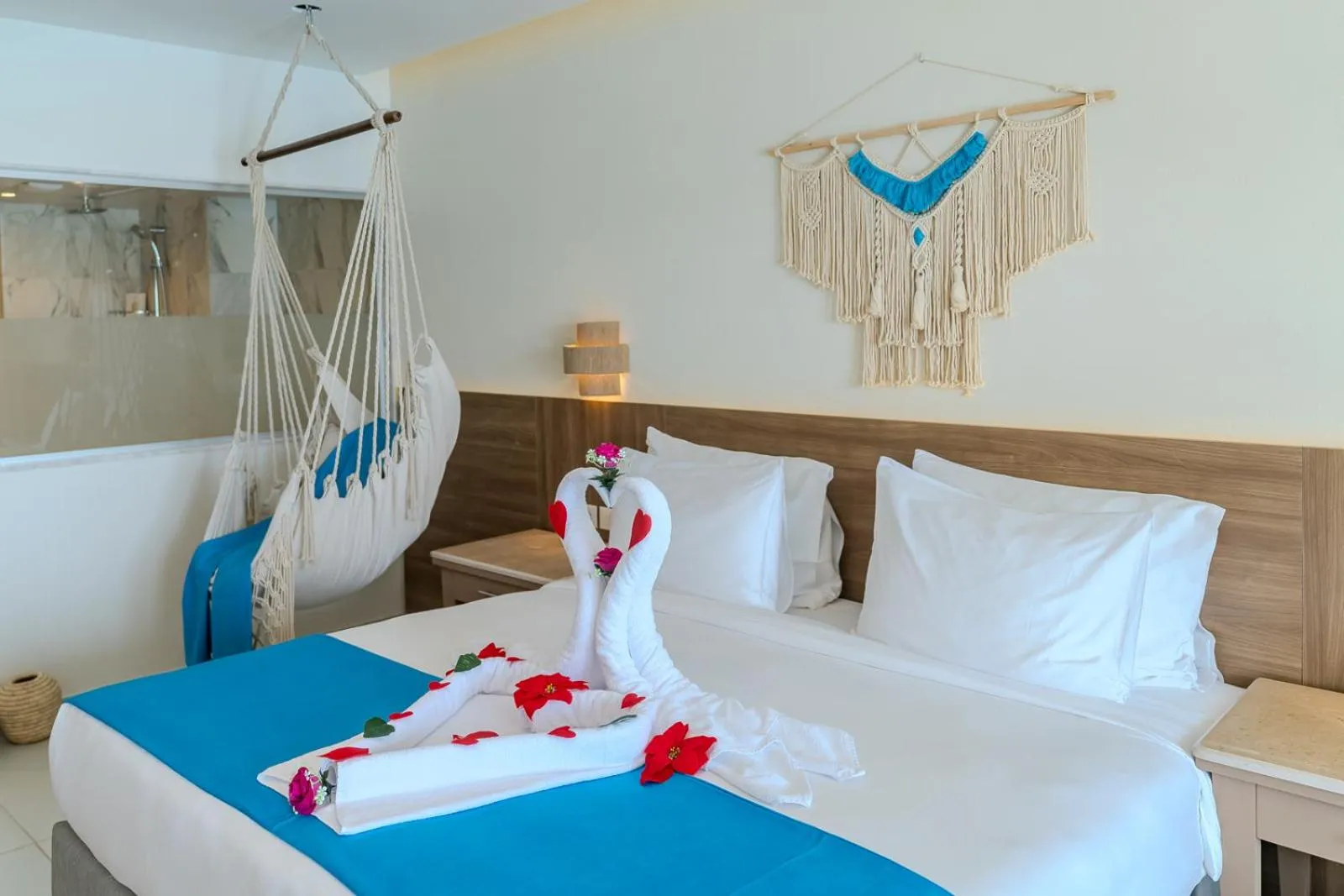 Bed in Casa Blue Resort