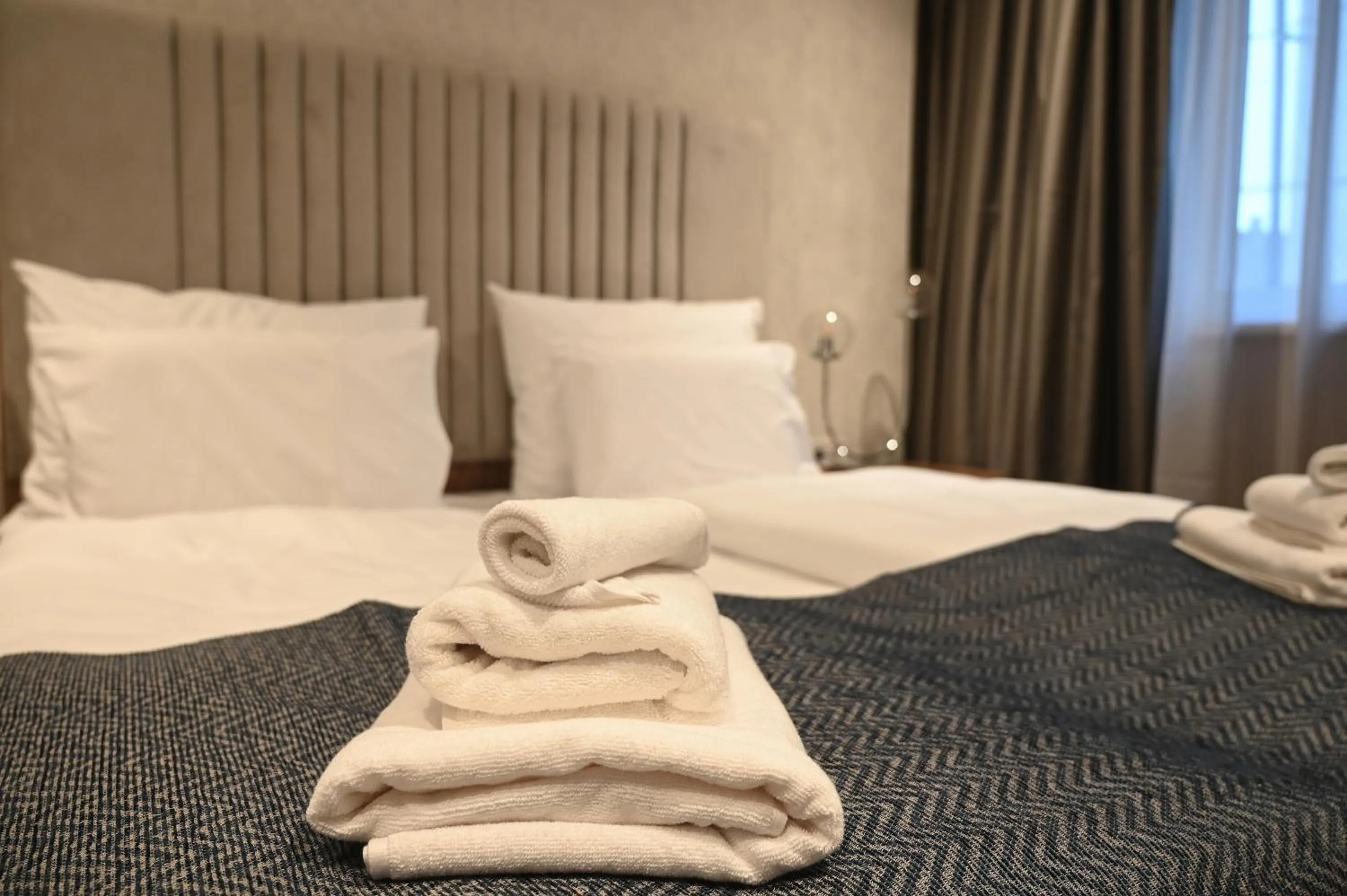 Bed in Hotel Foldana