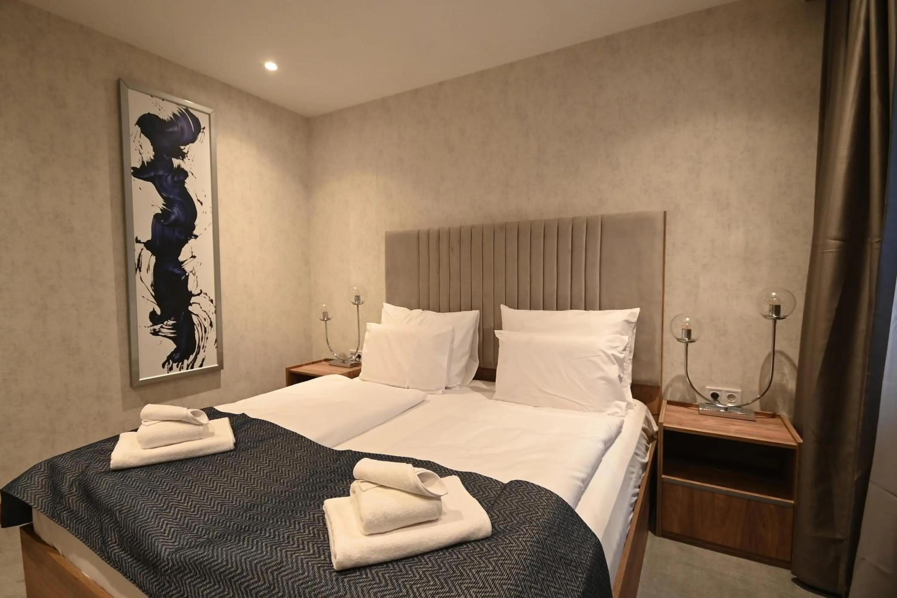 Bed in Hotel Foldana