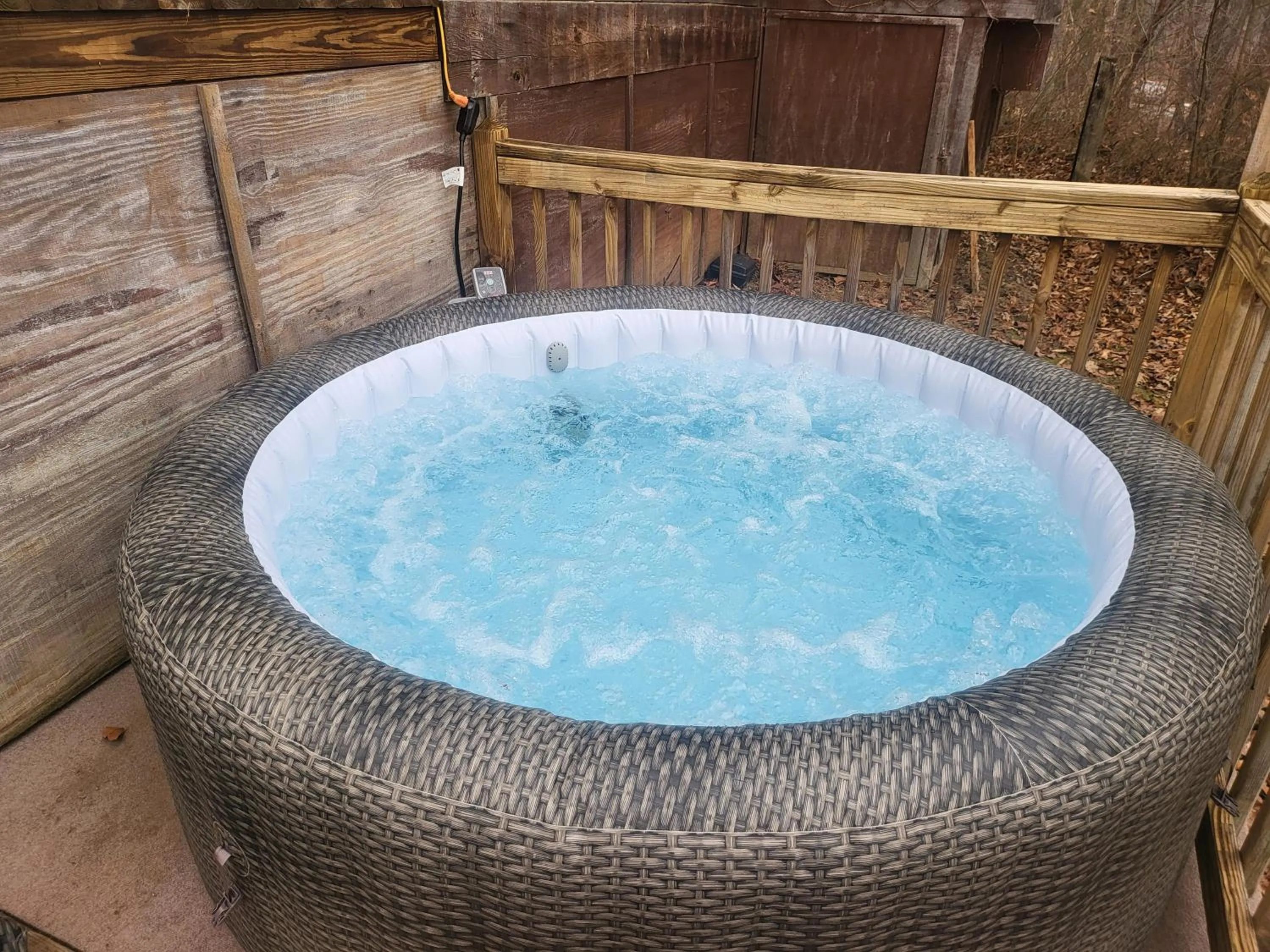 Hot Tub in Harmony Tree Resorts inc
