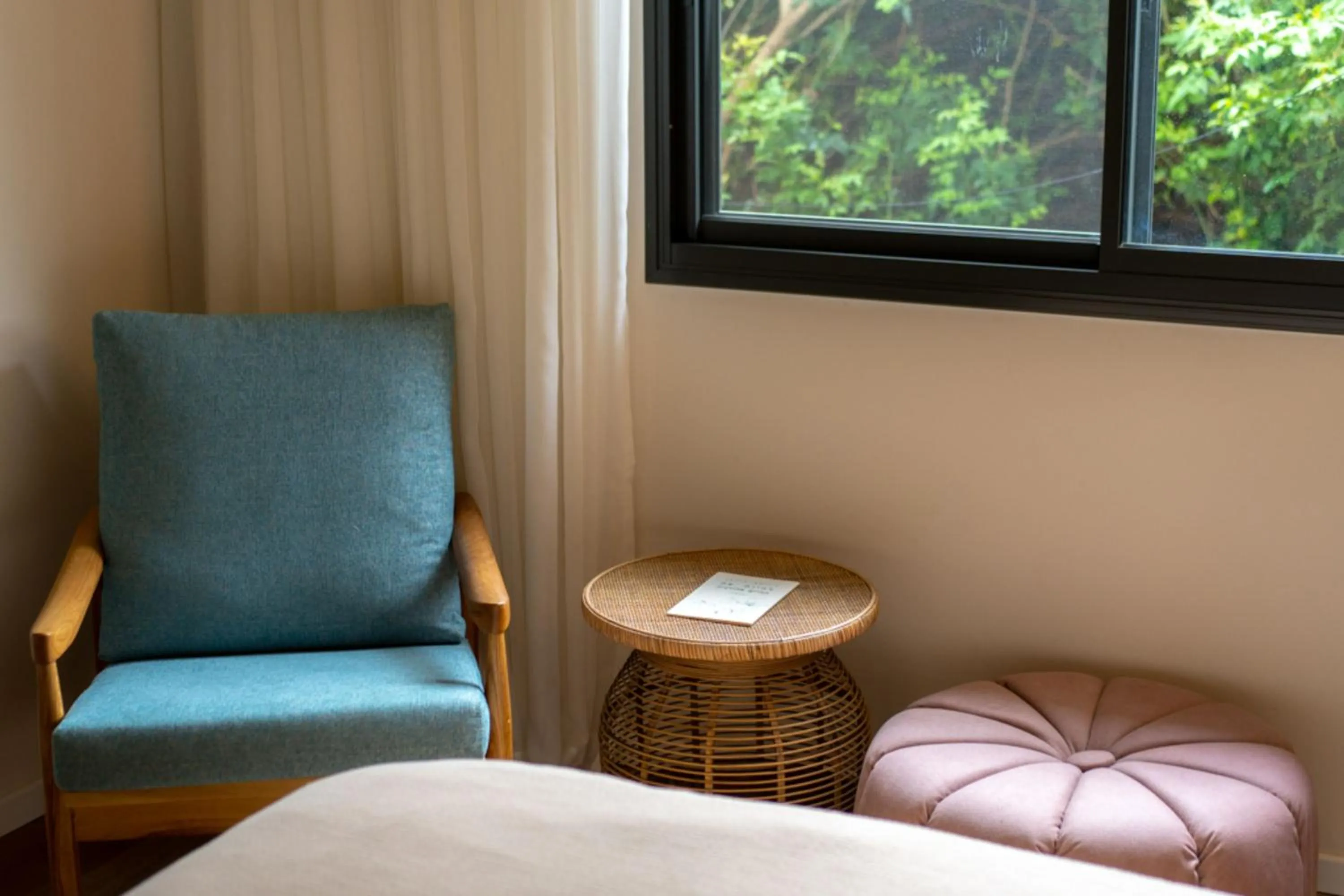 Seating area in Slowness - Kibbutz Moran