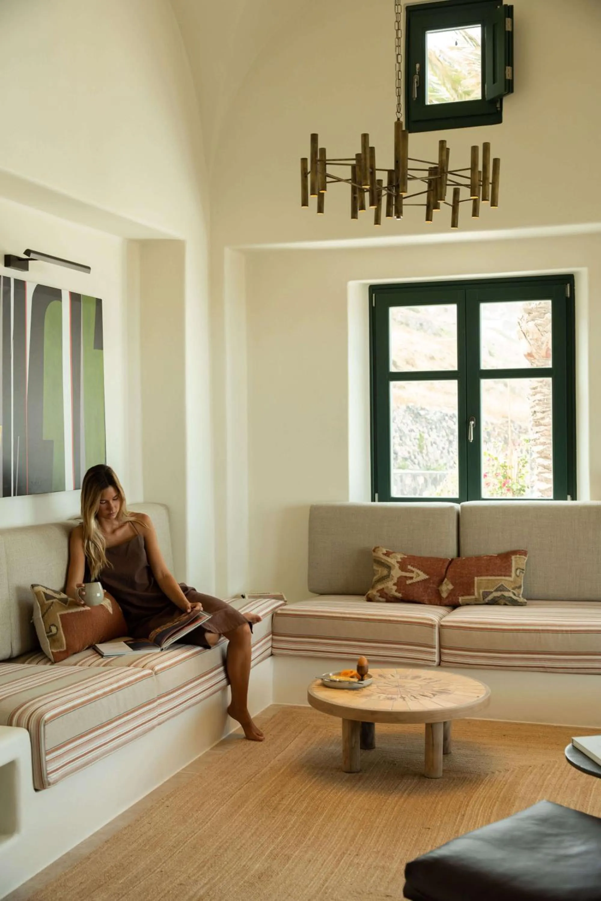 Living room in Patina Vivera Estate Santorini