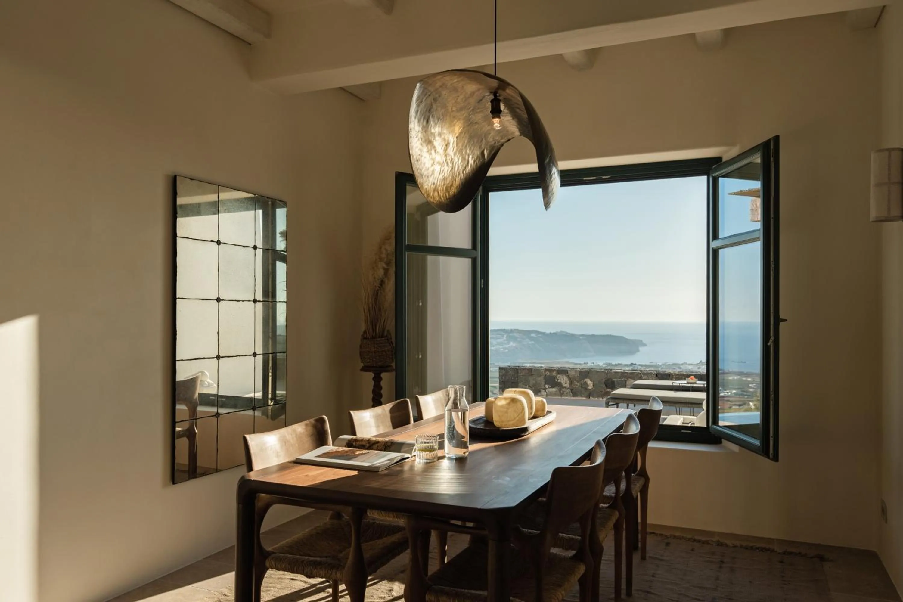 Dining area in Patina Vivera Estate Santorini