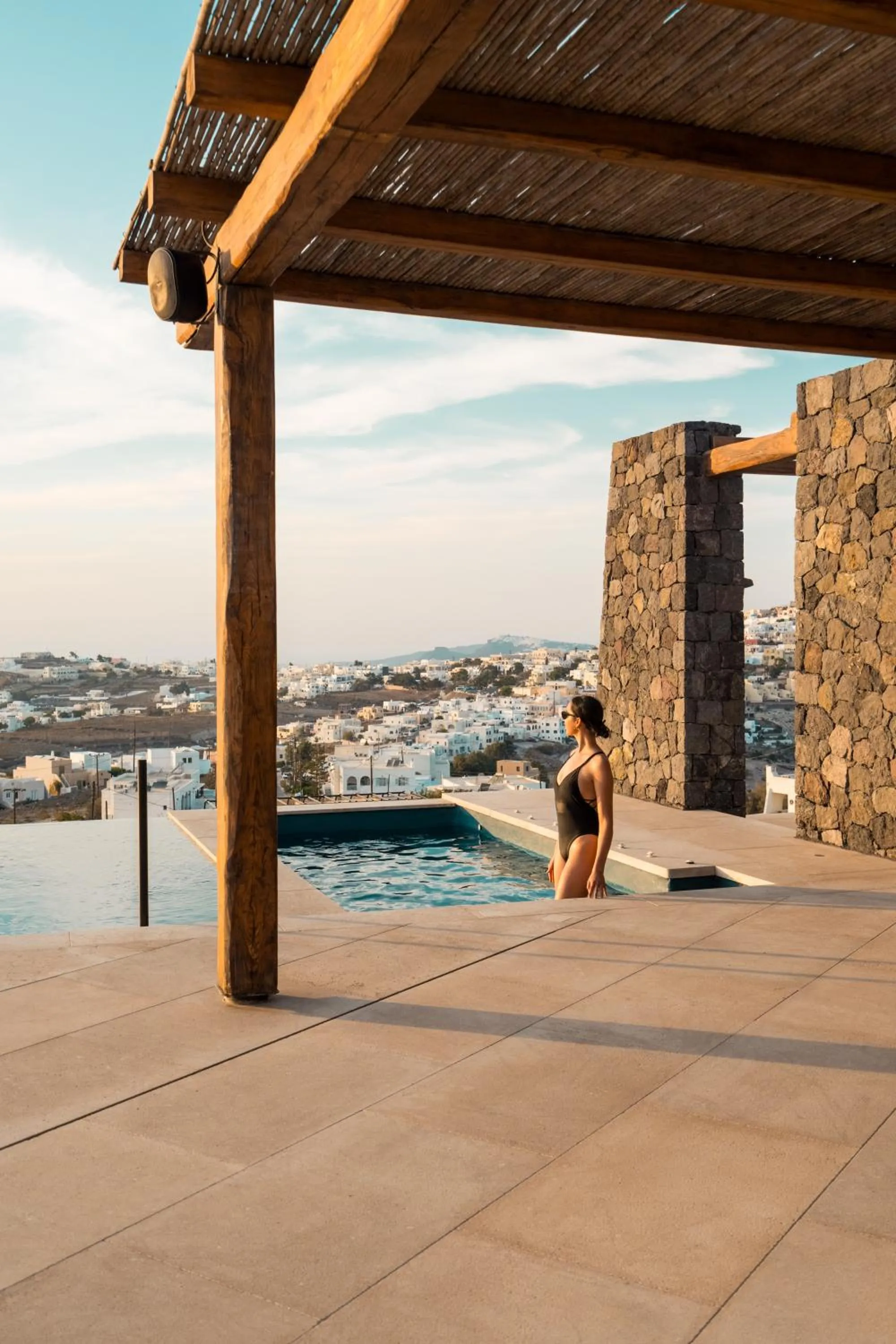 Hot Tub in Patina Vivera Estate Santorini