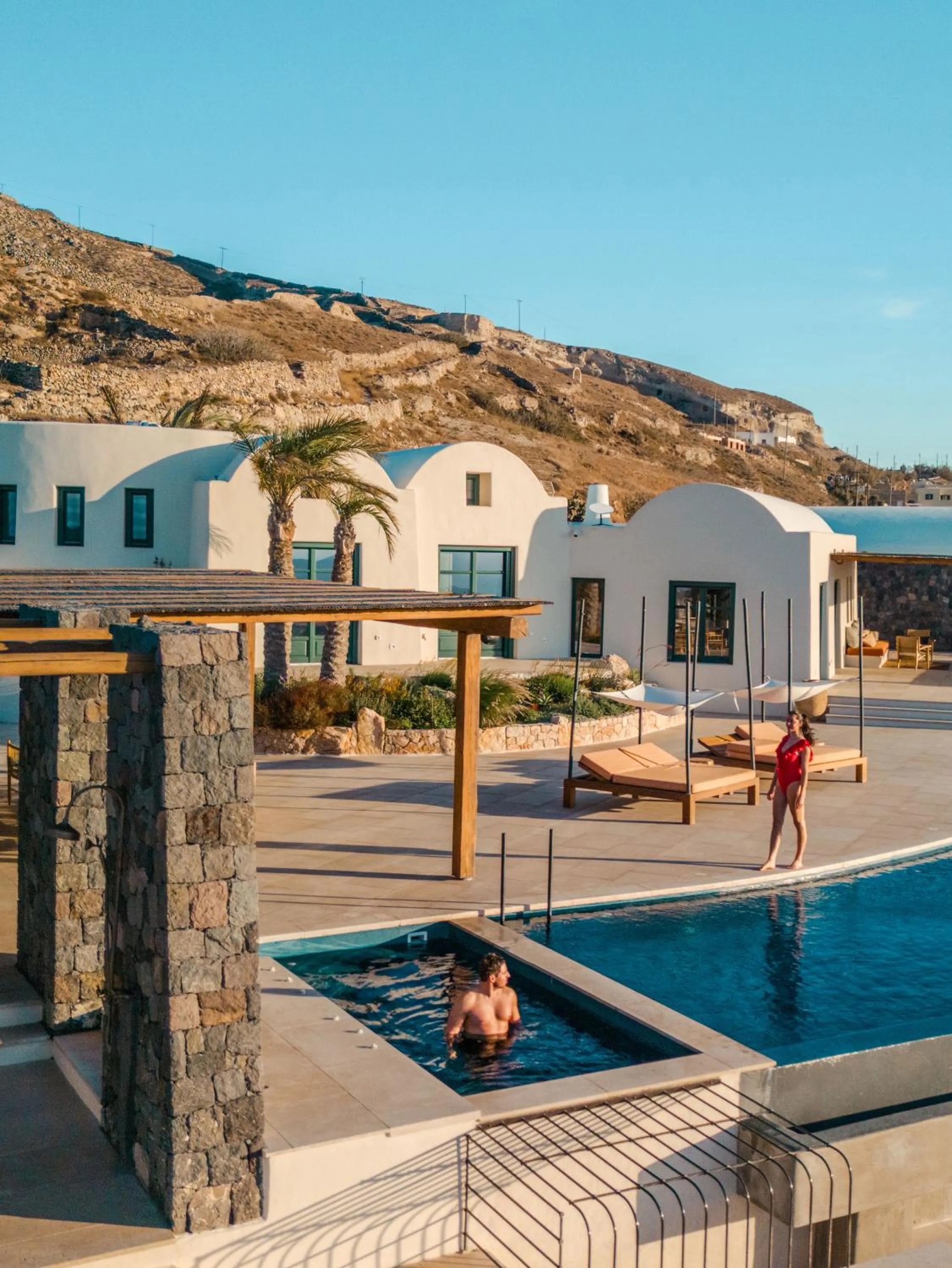 Hot Tub in Patina Vivera Estate Santorini