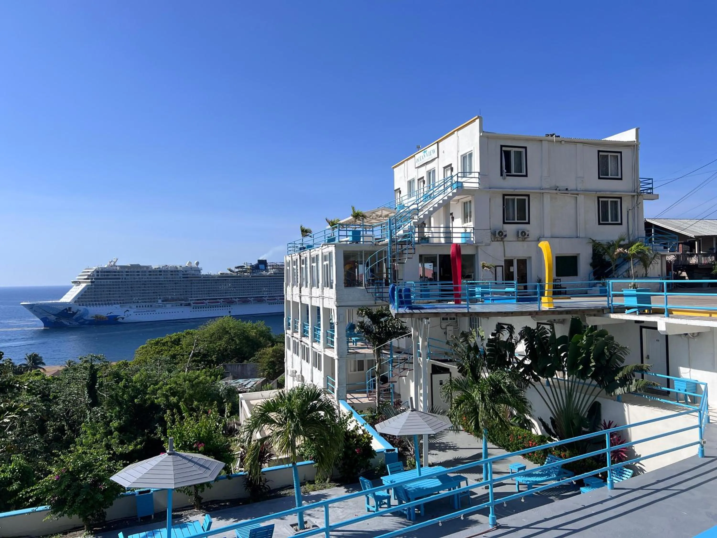 Property building in Ocean View Hotel and Restaurant