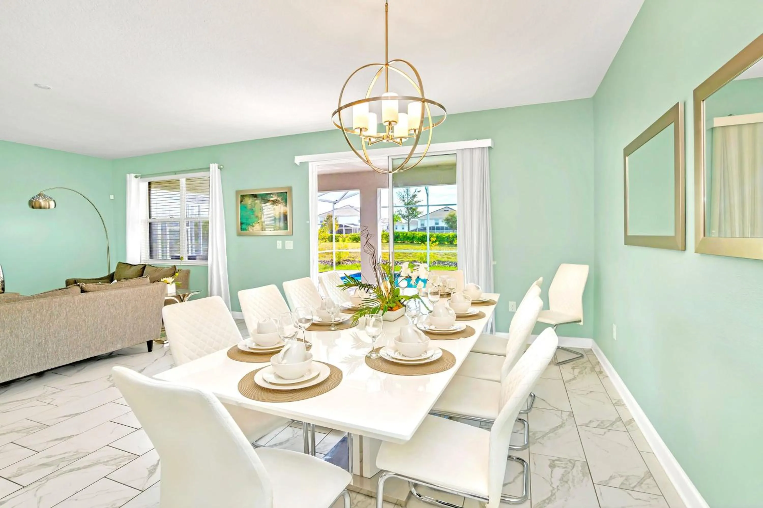 Dining area in Stunning 8BR Home with BBQ Pool and Theater