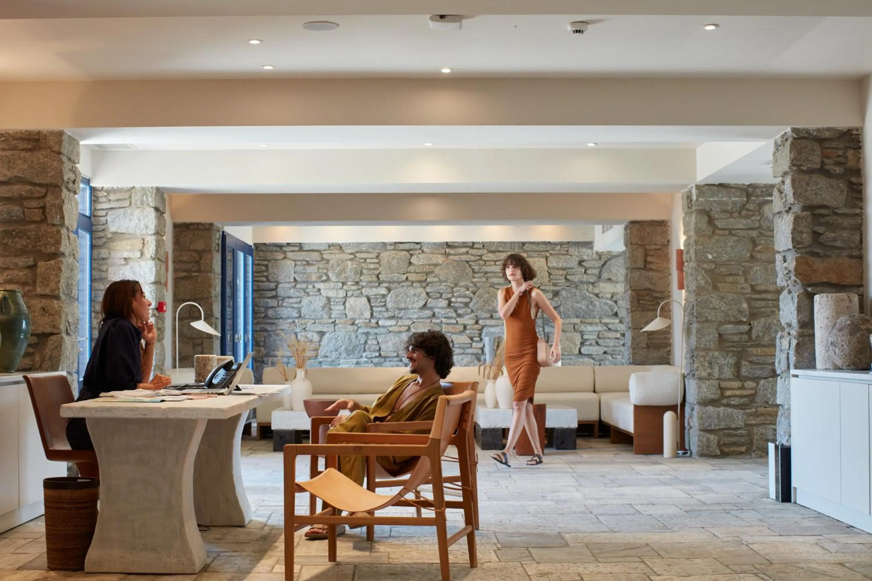 Lobby or reception in Mykonos Theoxenia, a Member of Design Hotels
